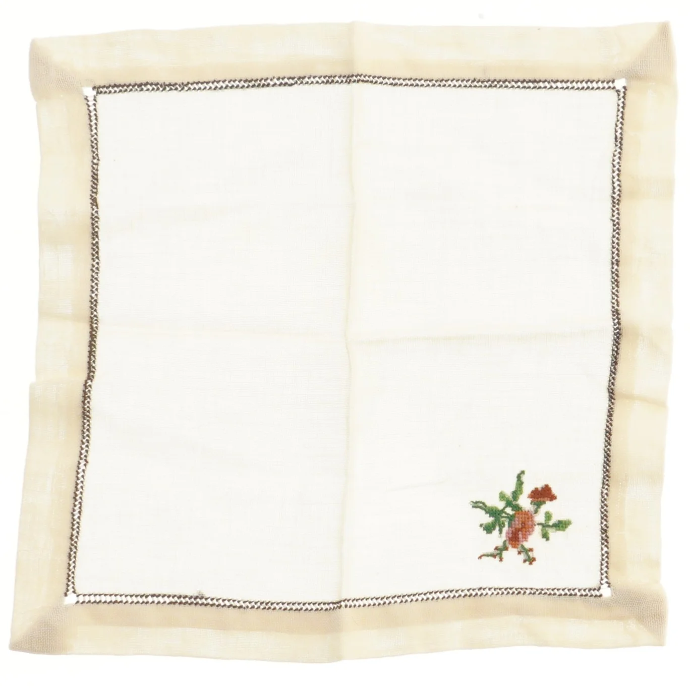 Broderet serviet (str. 28x27 cm)