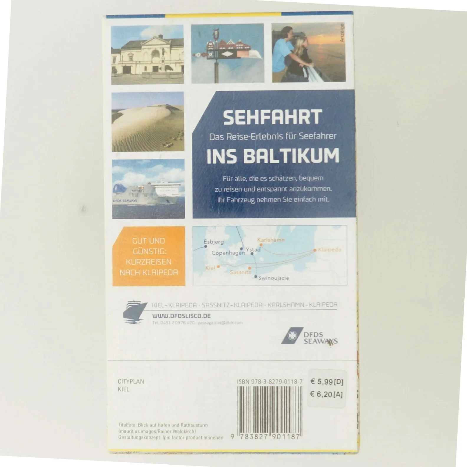 Bykort over Kiel fra Falk (Bog)