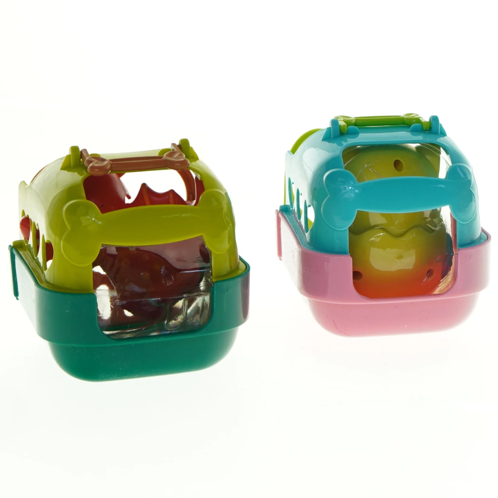 Plastik dyr og transportkasser legetøjssæt (str. 9 x 8 cm)