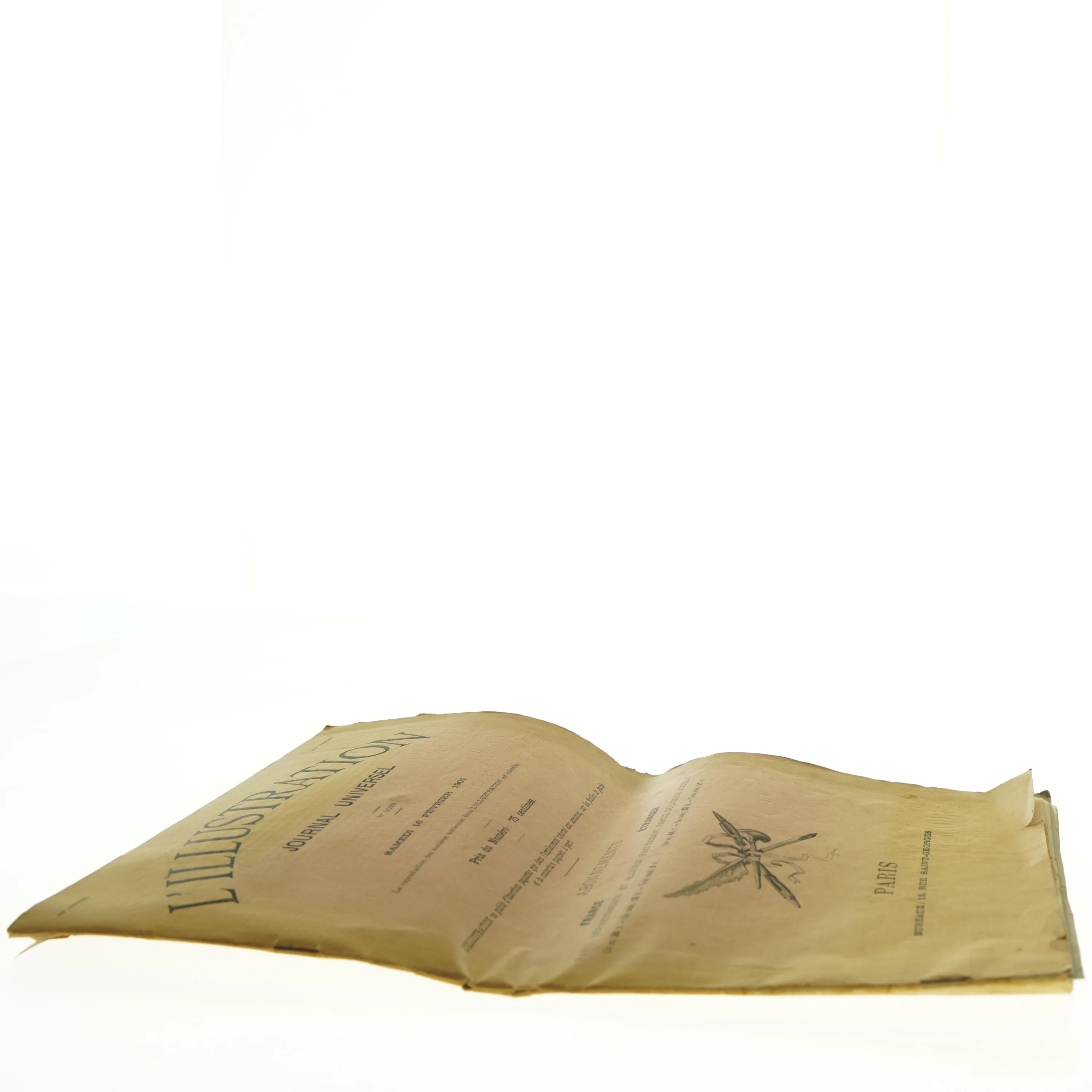 Gammel avis 'L'Illustration' fra 1901 (str. 41 x. 32 cm)