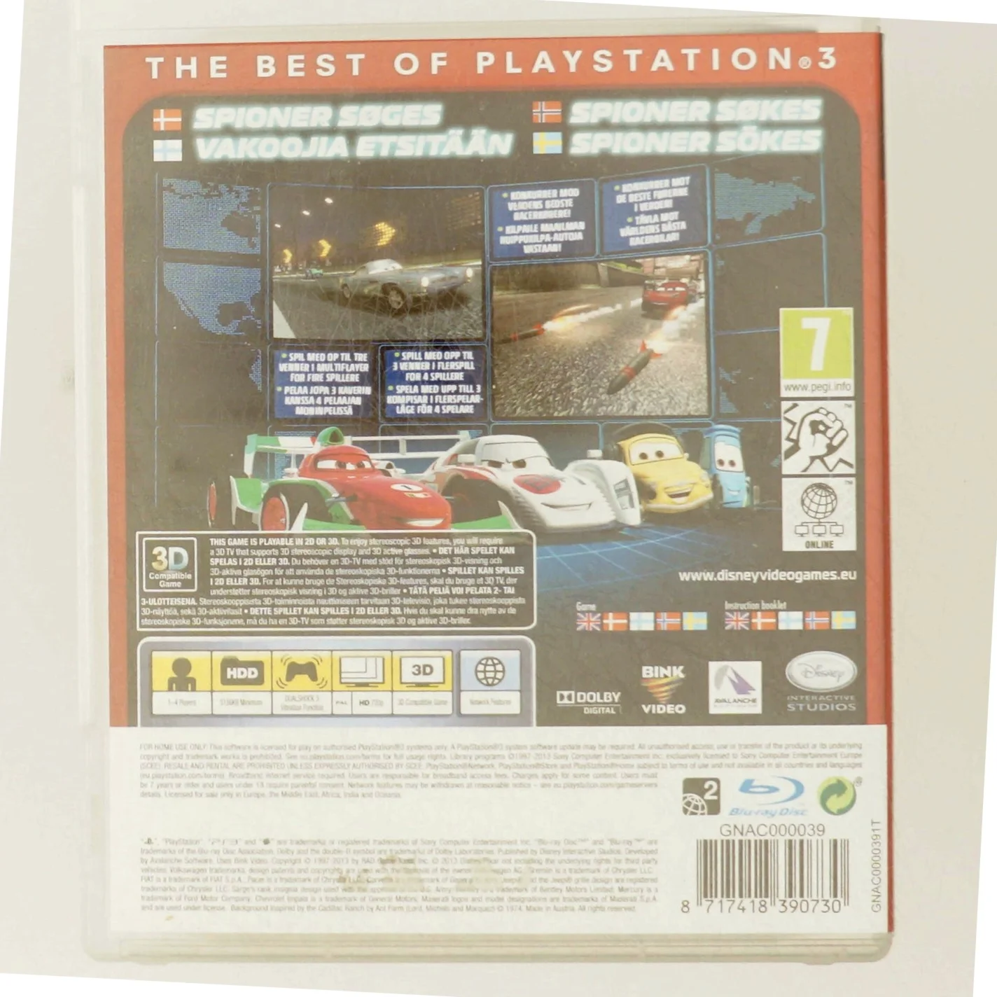 Disney Pixar Cars 2 PS3 spil fra Sony