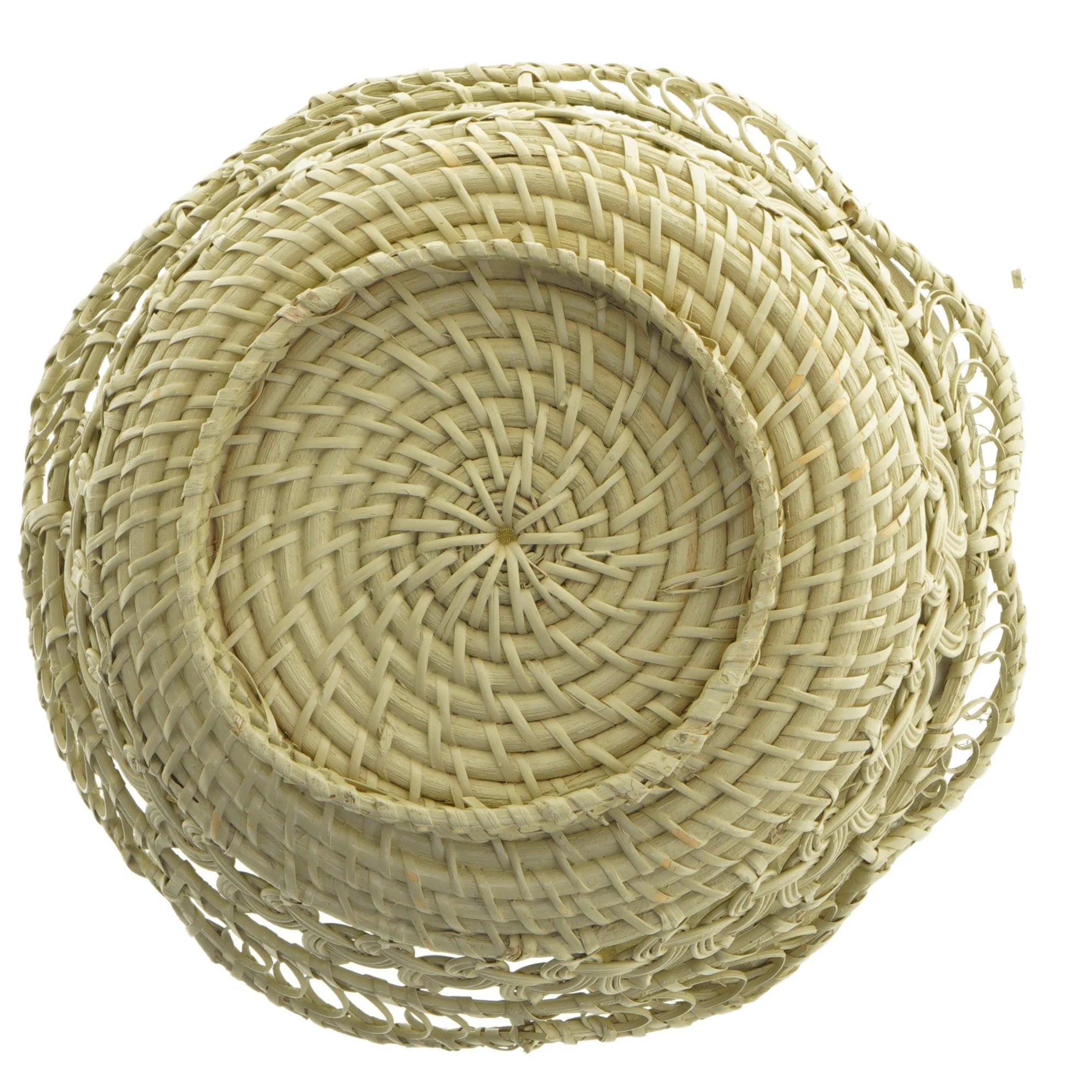 Flettet brødkurv med stofbeklædning fra Lene Bjerre (str. 26 x 11 cm)