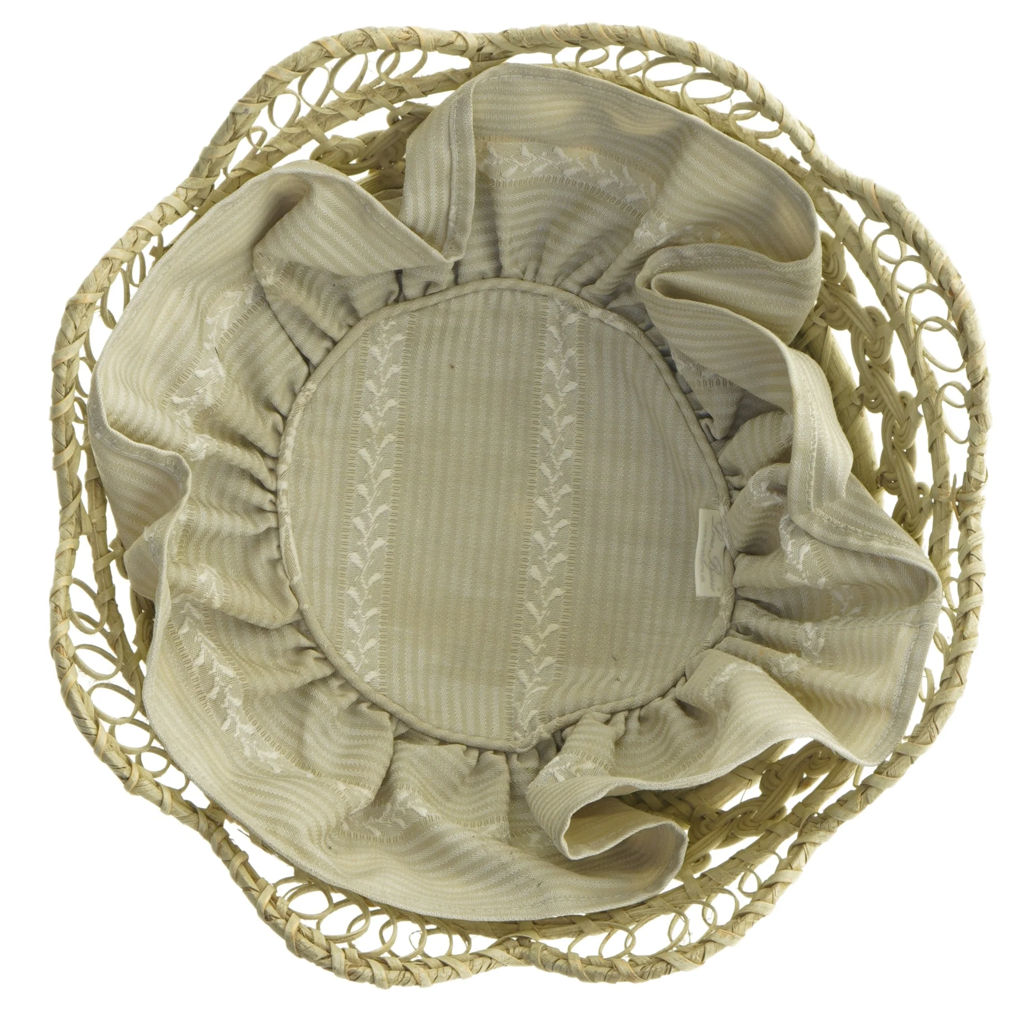 Flettet brødkurv med stofbeklædning fra Lene Bjerre (str. 26 x 11 cm)