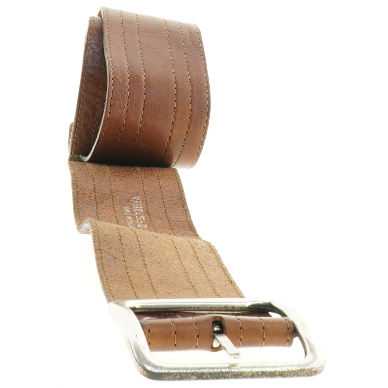 Læderbælte fra Kirsten Schønning (str. 106 x 6 cm)