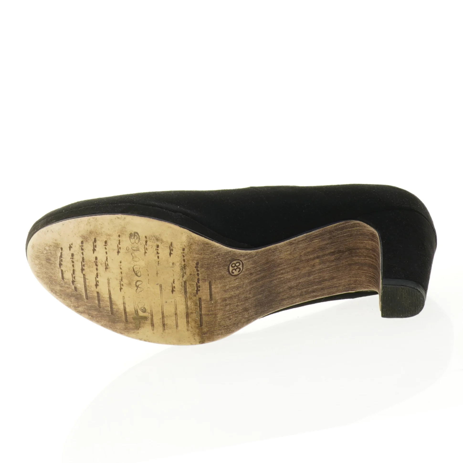 Sorte ruskindspumps fra Tamaris (str. 38)