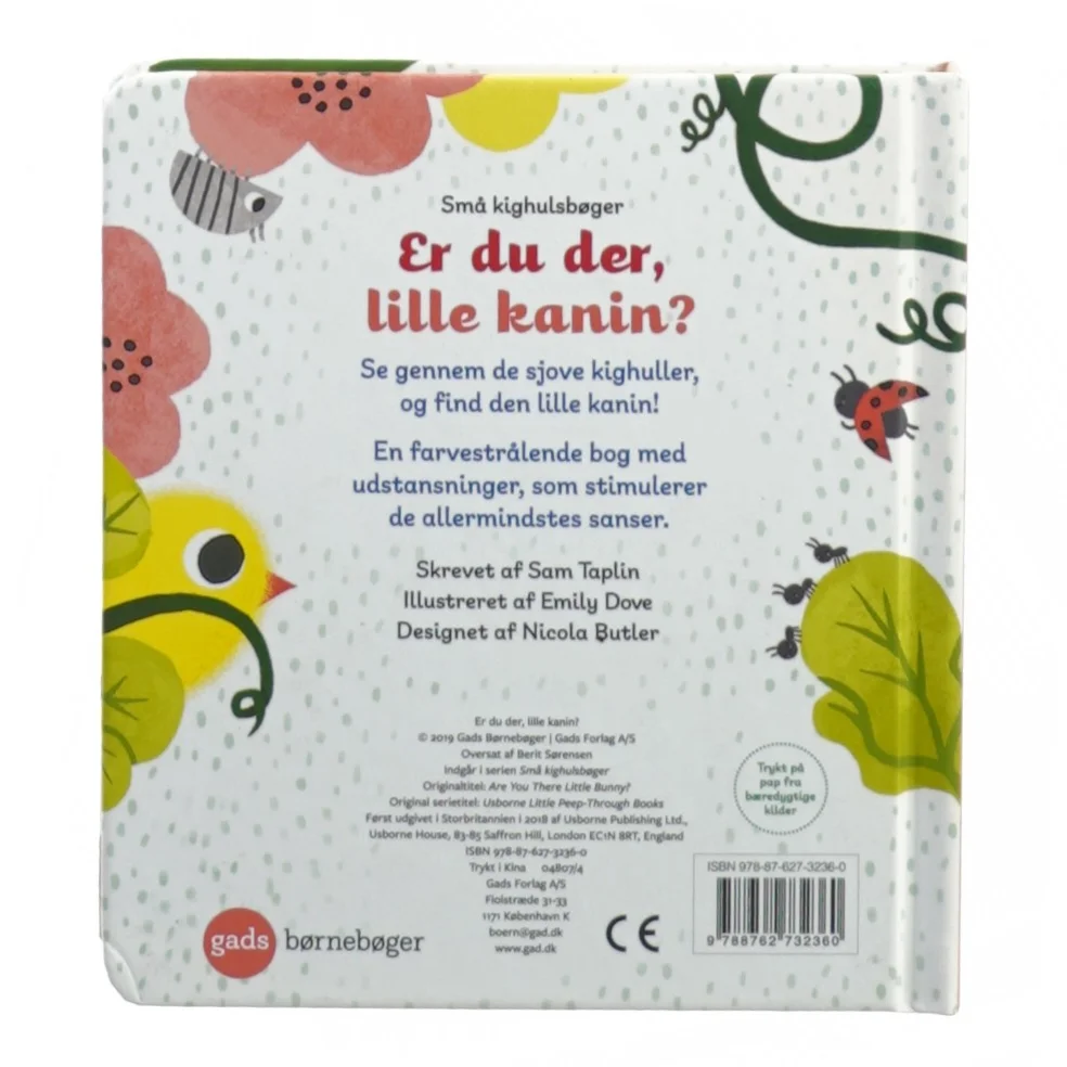 Er du der lille kanin fra Gads Børnebøger (str. 16 x 15 cm)