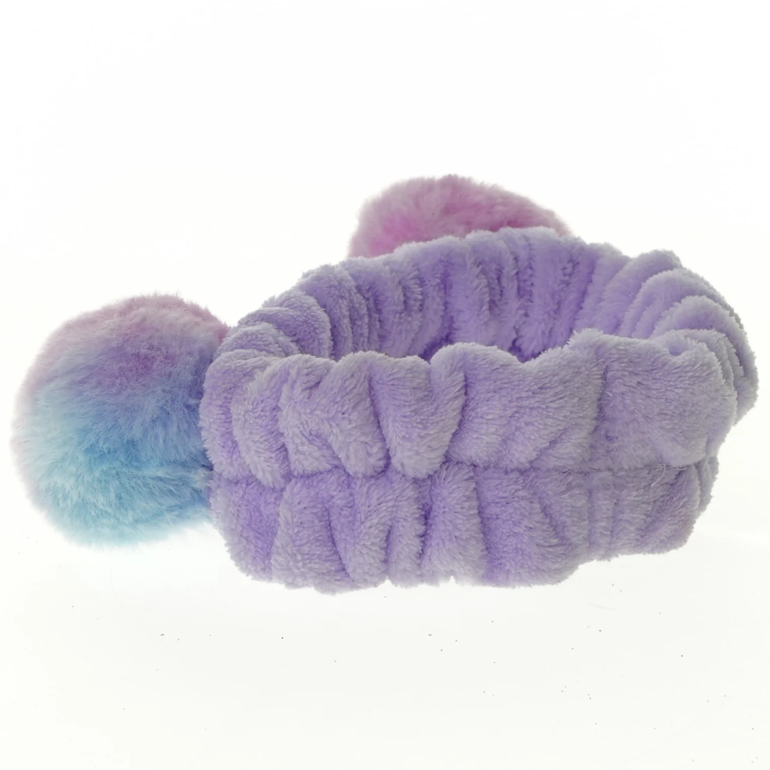 Hårbånd med pompom´er (str. 13 cm)