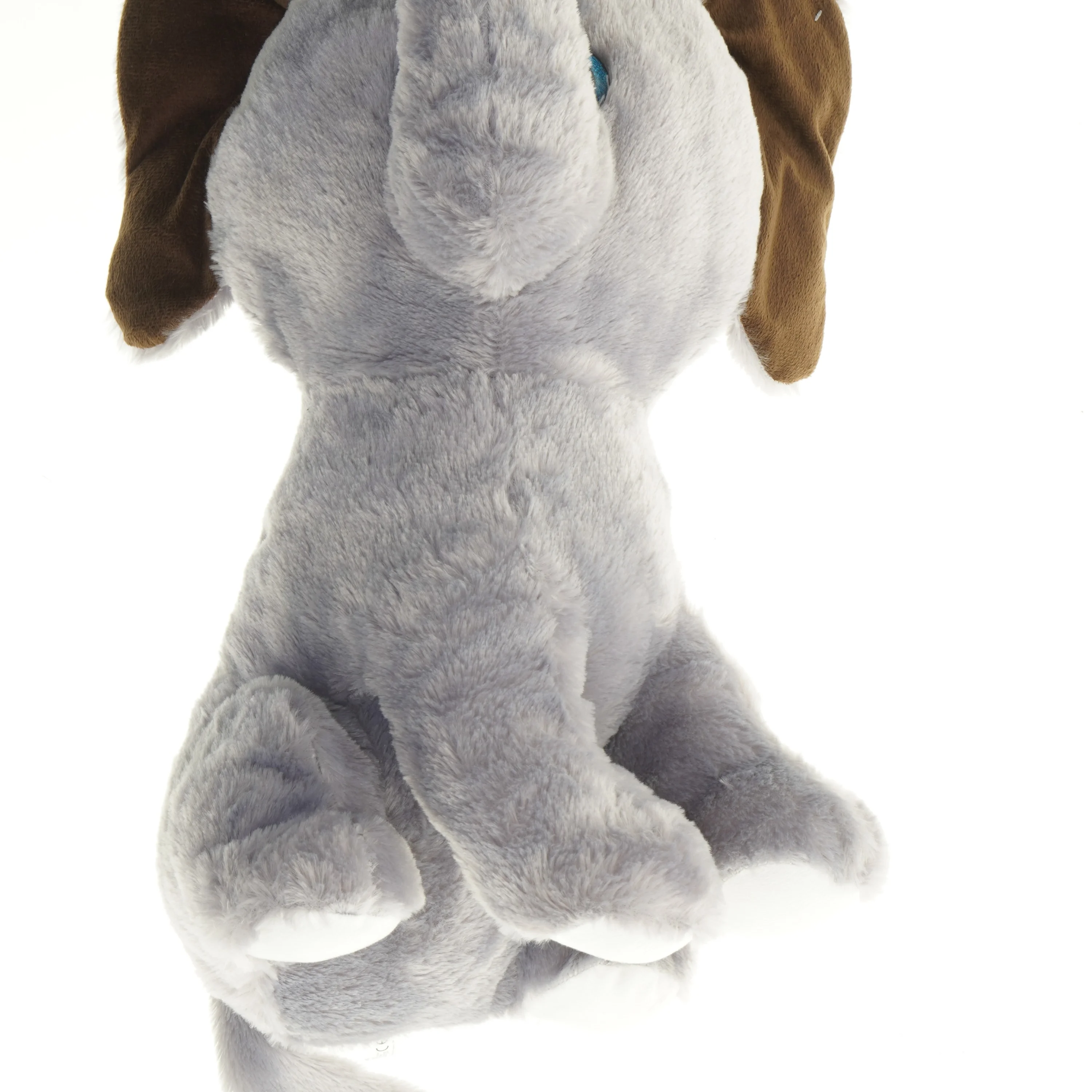 Blågrå plys elefant