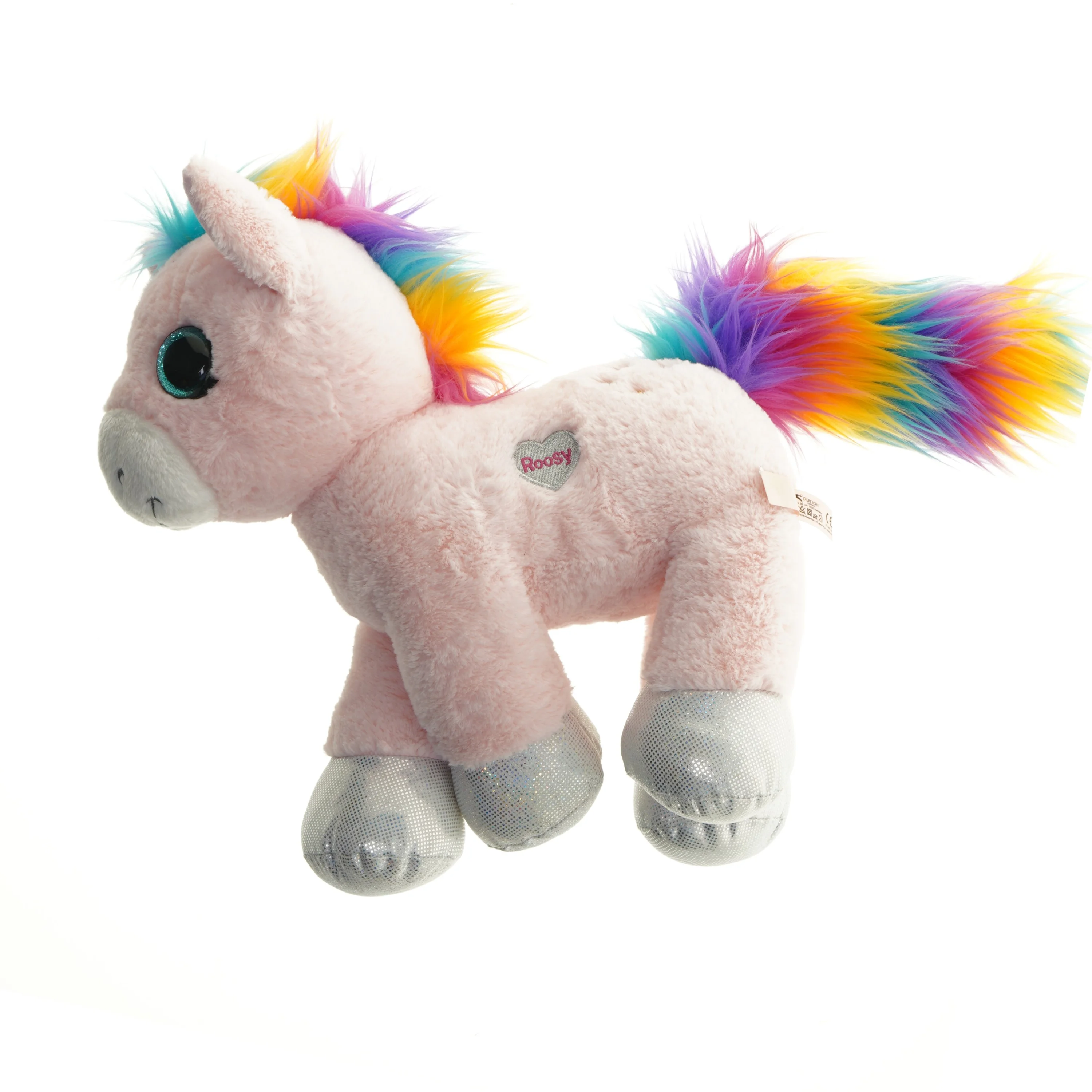 Enhjørning plysdyr (str. 38 x 38 cm)