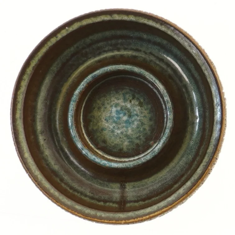 Lysestage i keramik fra Søholm Stentøj (str. Ø 14 cm)