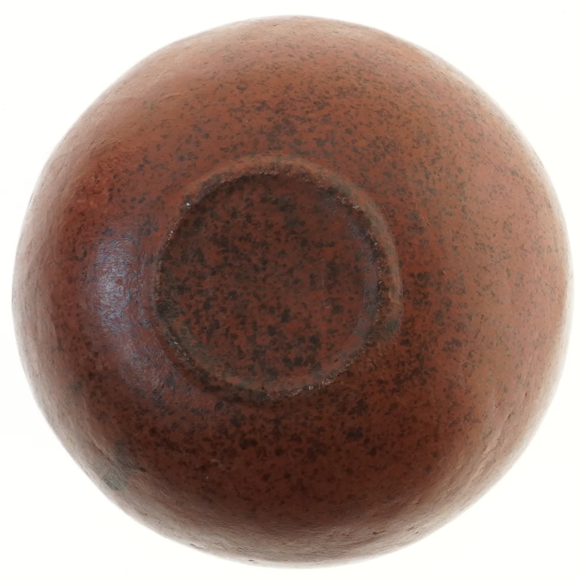 Brun keramikvase med flettet kant (str. 21x21 cm)