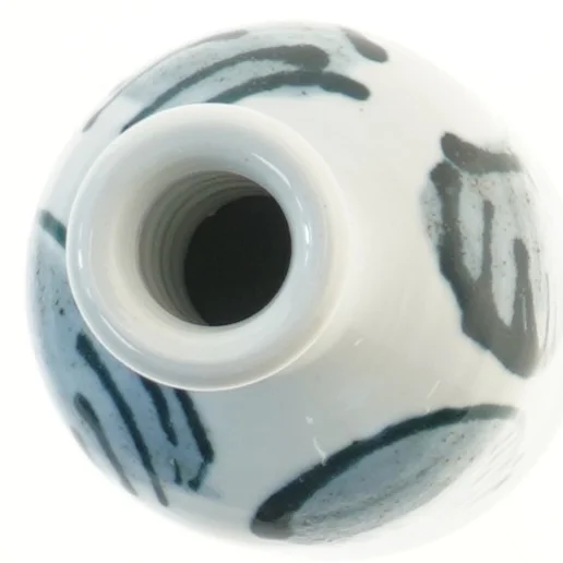 keramikvase med låg (str. 18x9,5 cm)