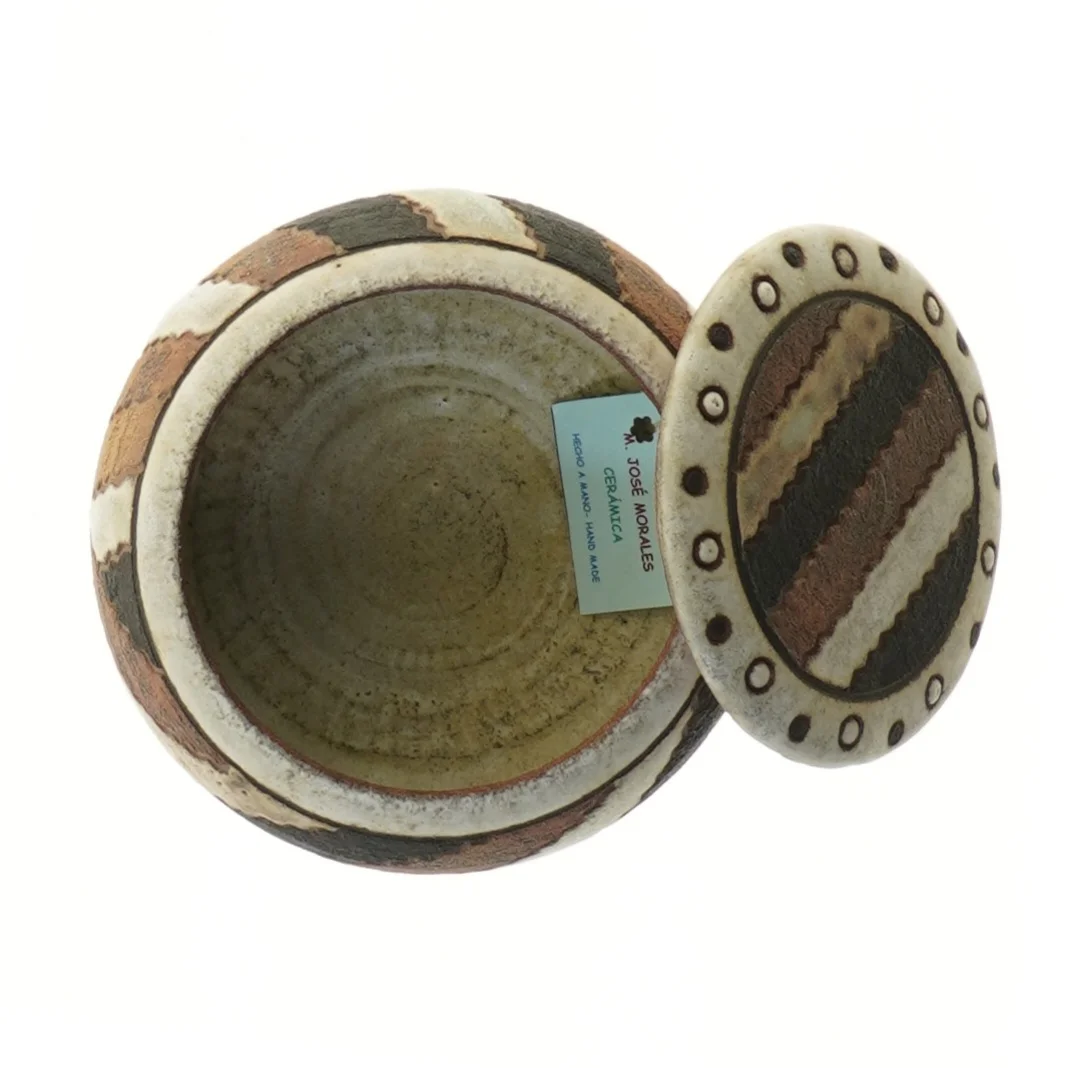 lågkrukke i keramik (str. 14 cm)