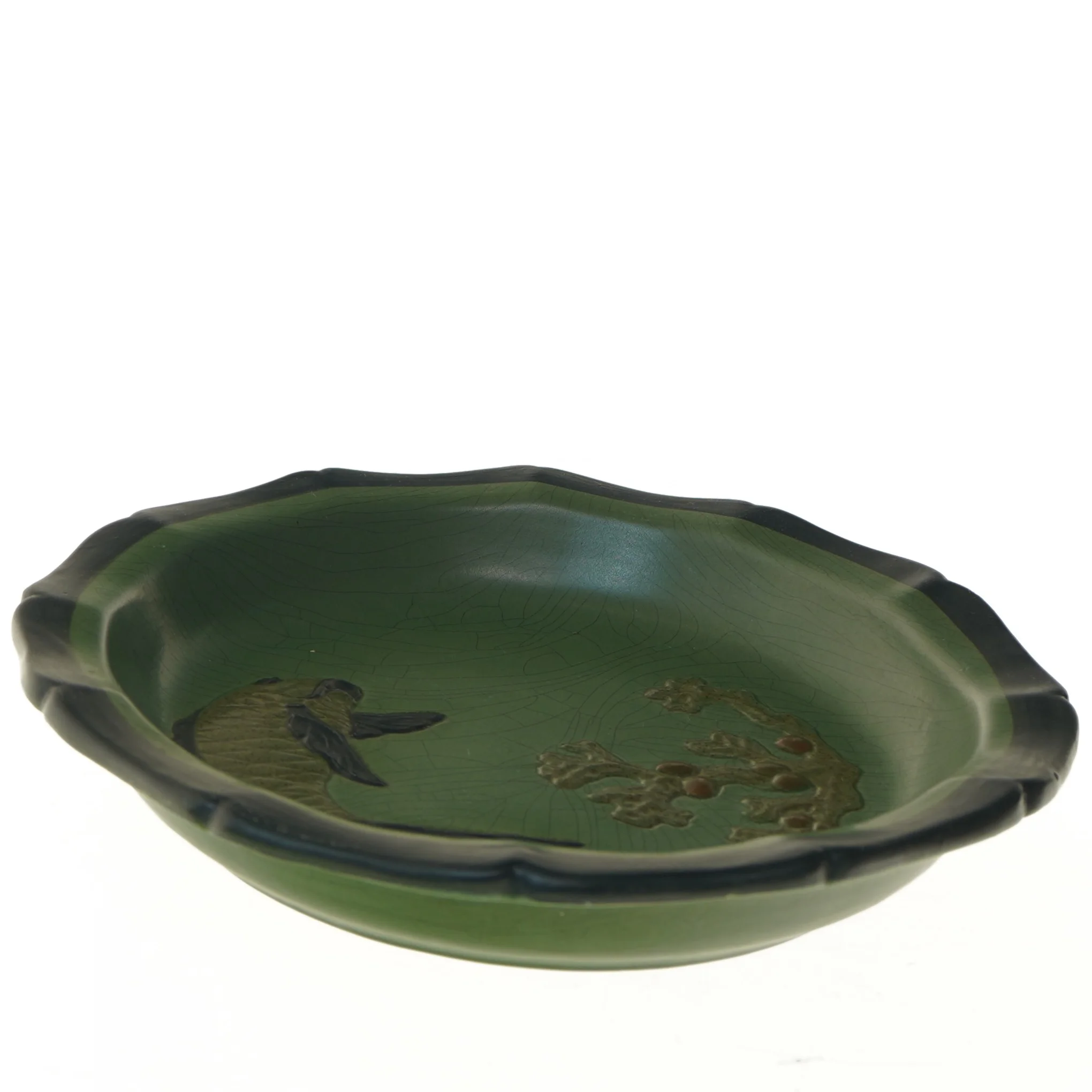 Keramikfad med fiskemotiv, Ipsens Enke (str. 27 cm)