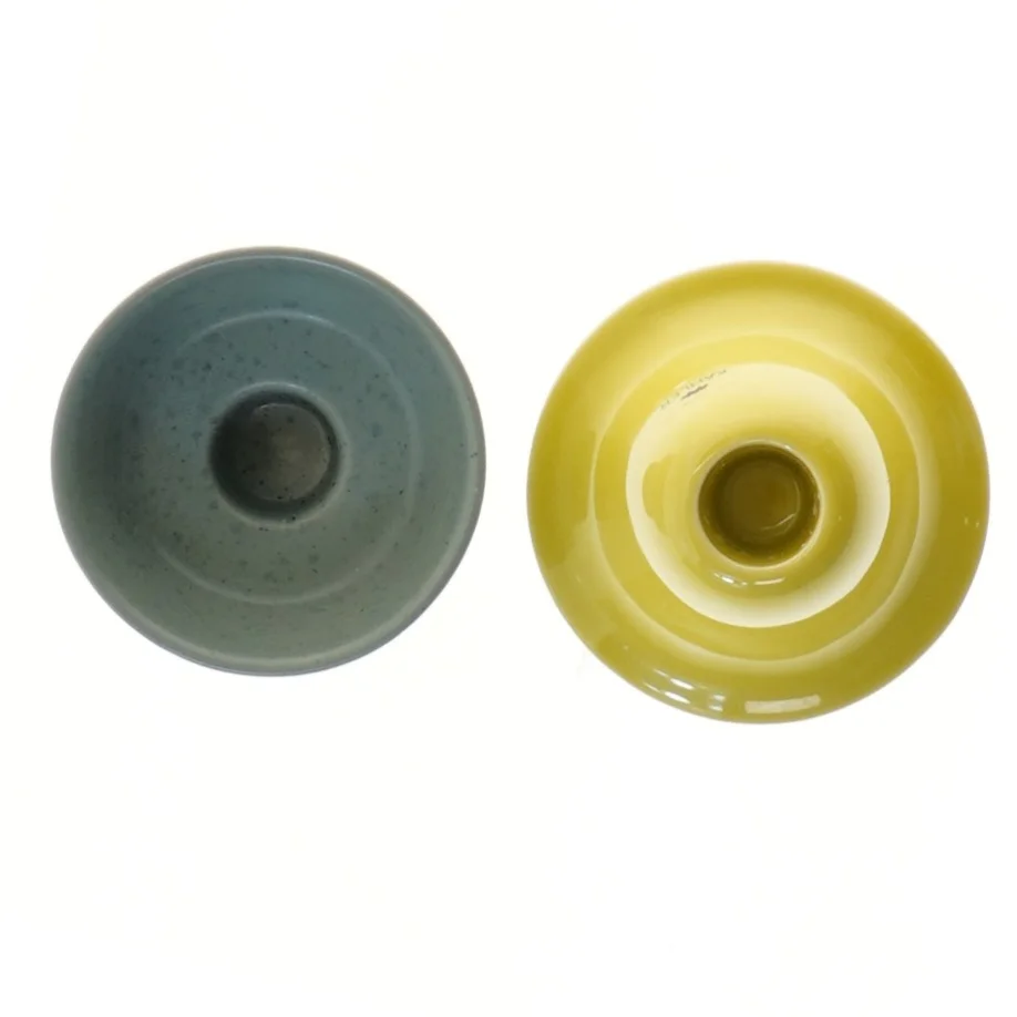 Lysestager i keramik fra Kähler (str. 6 cm)