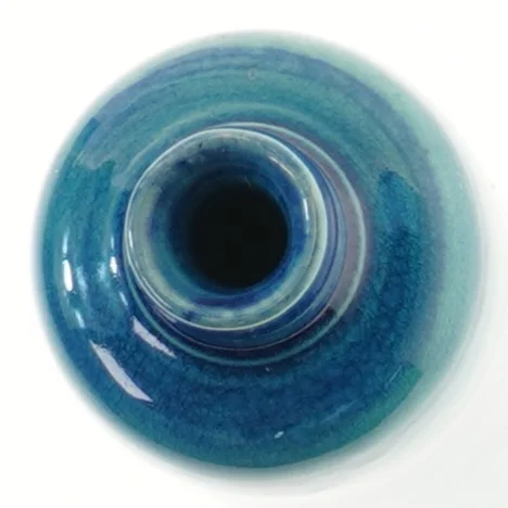 Blå keramikvase (str. 28 cm)