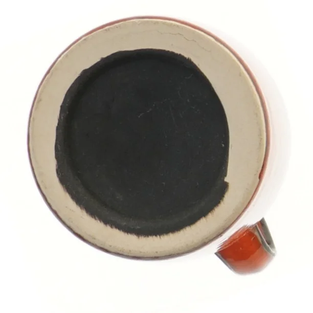 Keramikvase med hank (str. 13x9 cm)