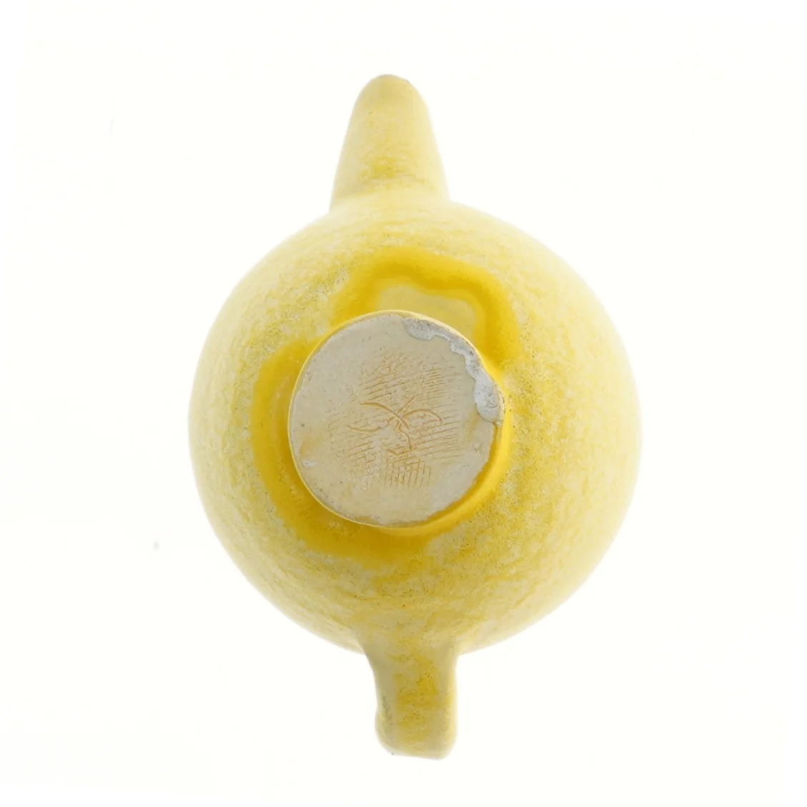 Gul håndlavet keramiktekande (str. 20x13x18 cm)