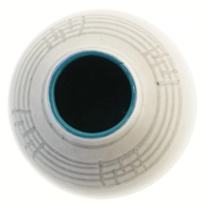 Rund keramik vase fra W.GERMANY (str. 12x13 cm)