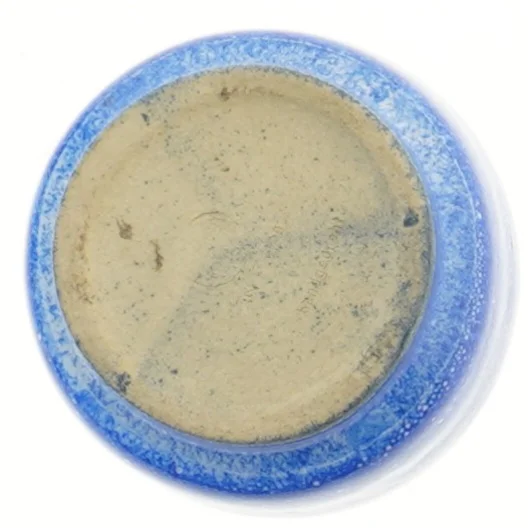 Blå keramikvase (str. 15x9 cm)