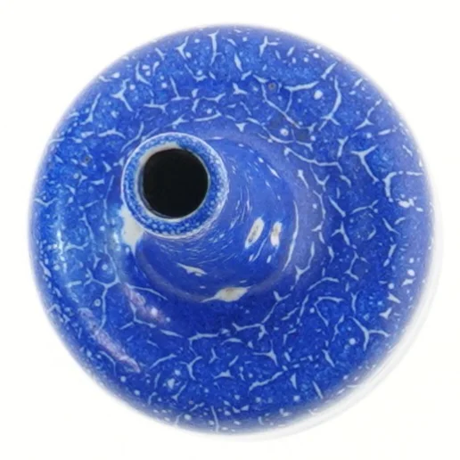 Blå keramikvase (str. 15x9 cm)