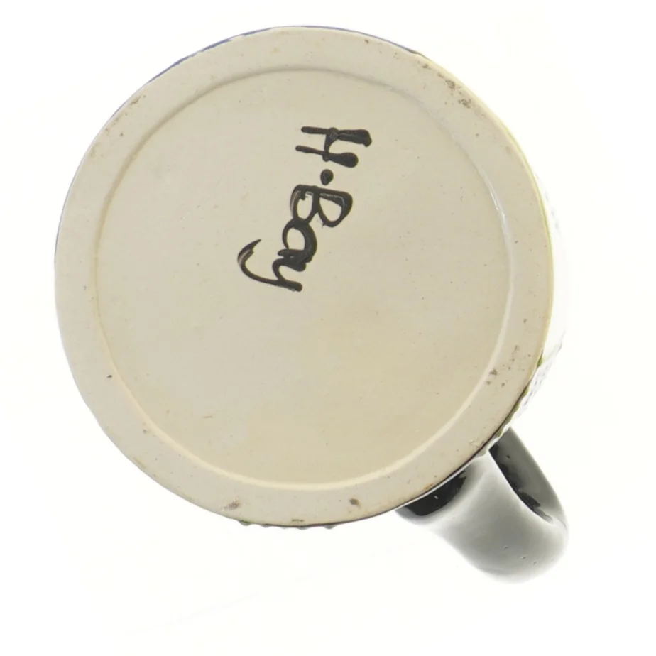 Keramikkande med farverigt mønster (str. 19x13 cm)