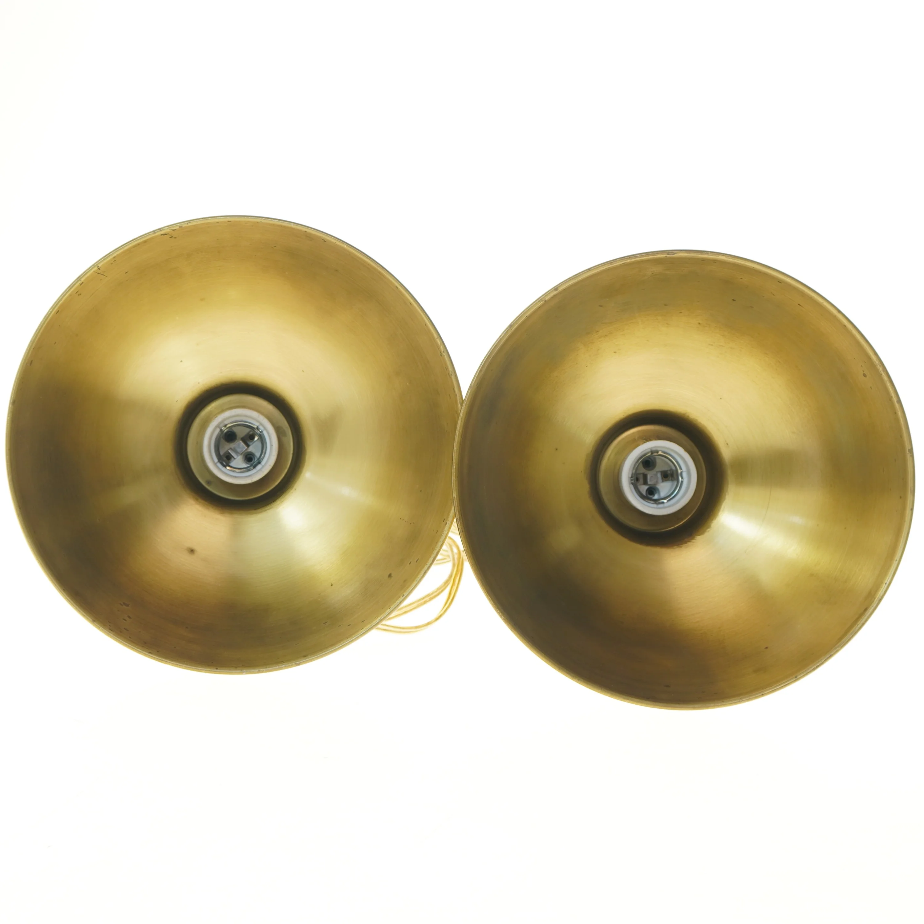 Sæt med messing pendel loftlampe (str. 2 styk, 40x25 cm)