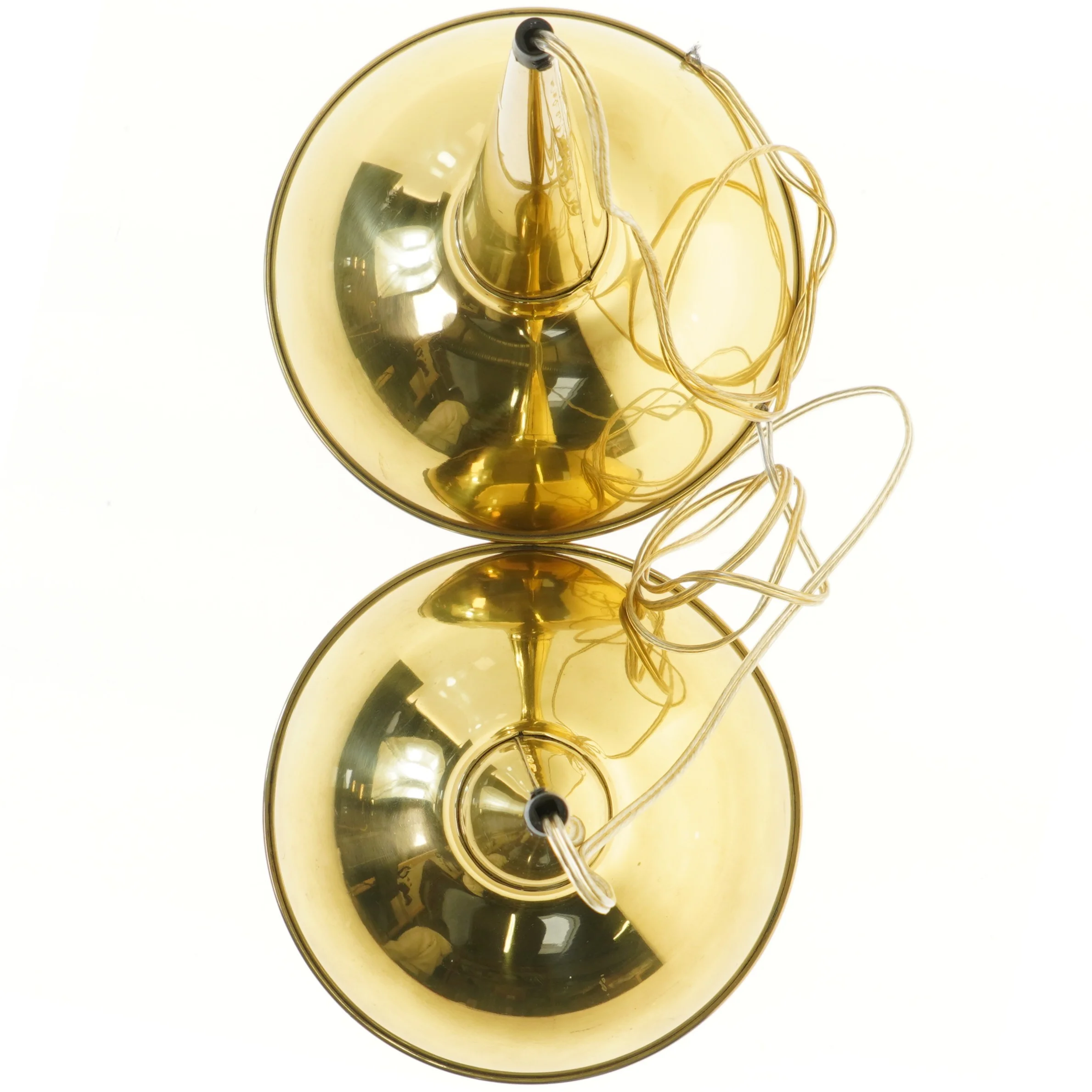 Sæt med messing pendel loftlampe (str. 2 styk, 40x25 cm)