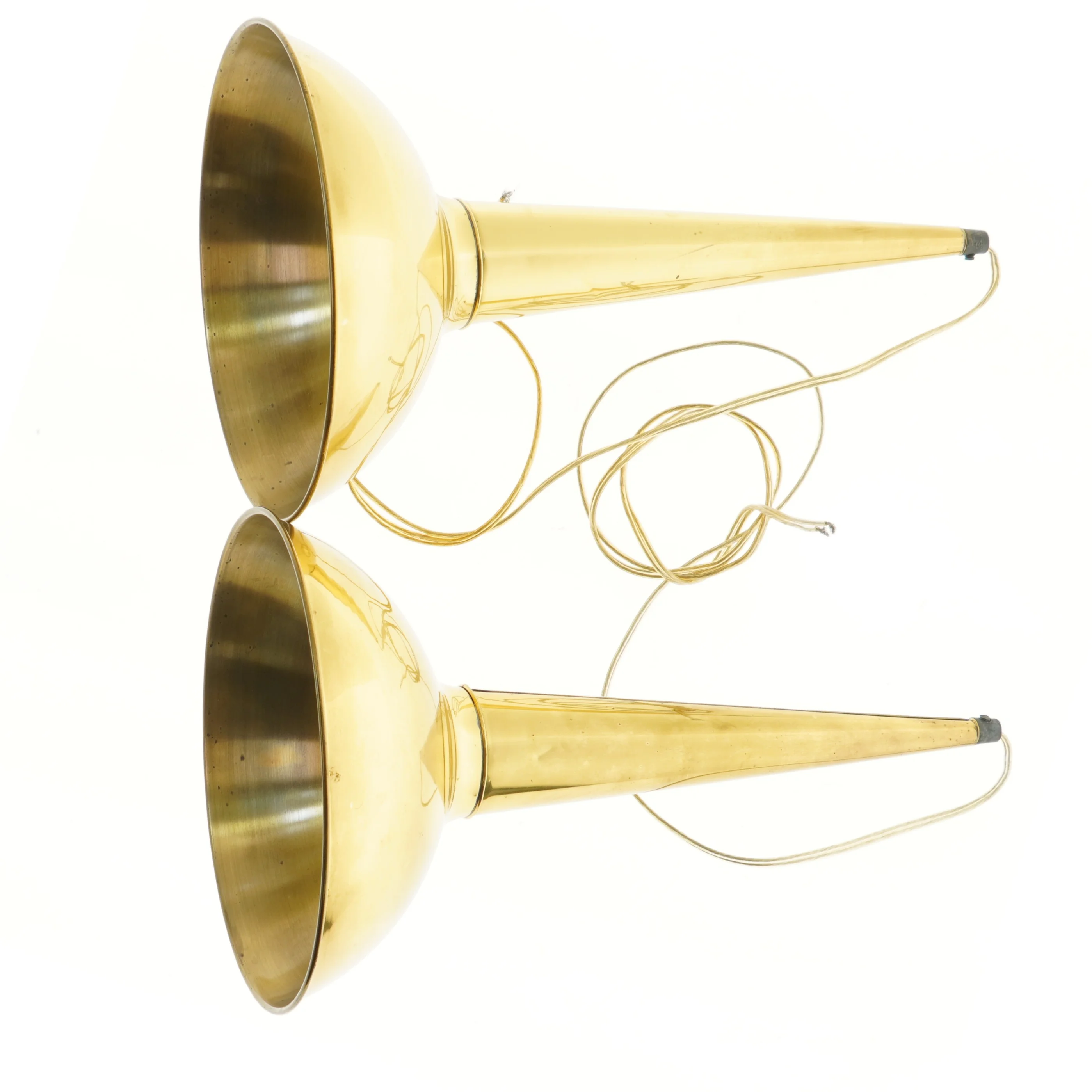 Sæt med messing pendel loftlampe (str. 2 styk, 40x25 cm)