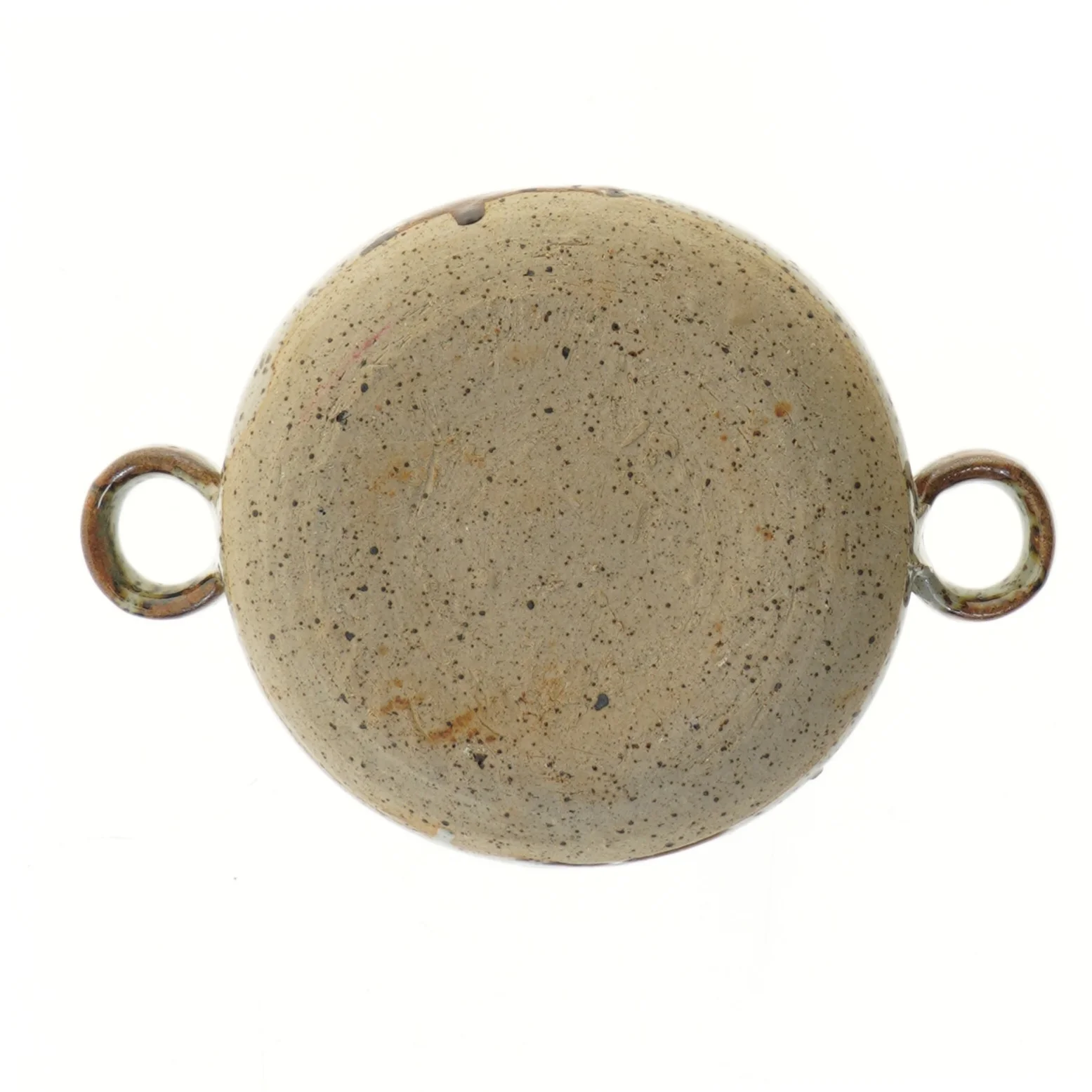 Keramik skål med håndtag (str. Ø 20 cm)