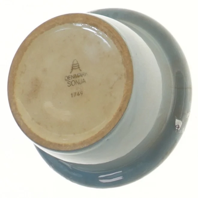 Blå Aluminia lågkrukke (str. 13x8 cm) fra aluminia sonja