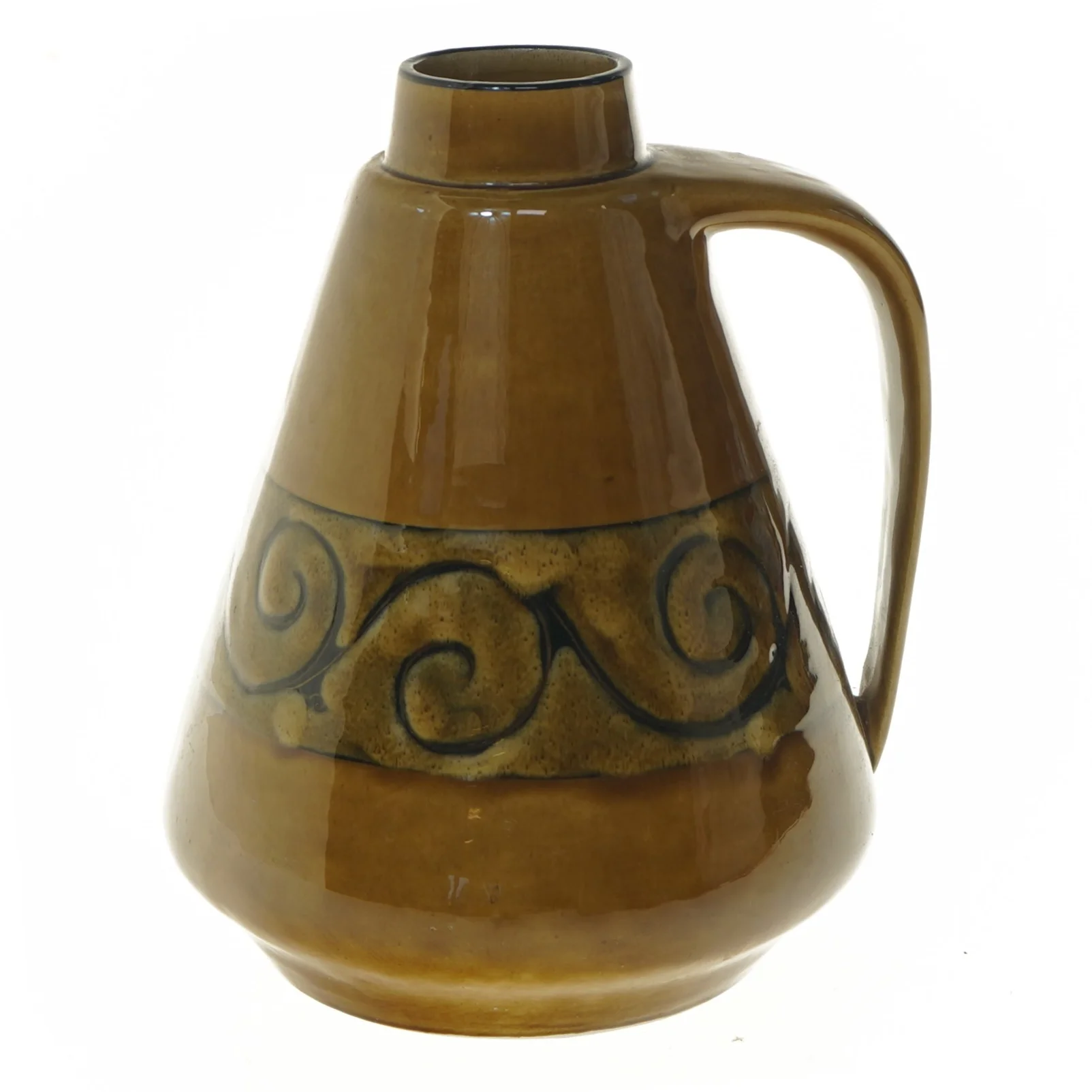 Keramikvase med håndtag (str. 20x16 cm)