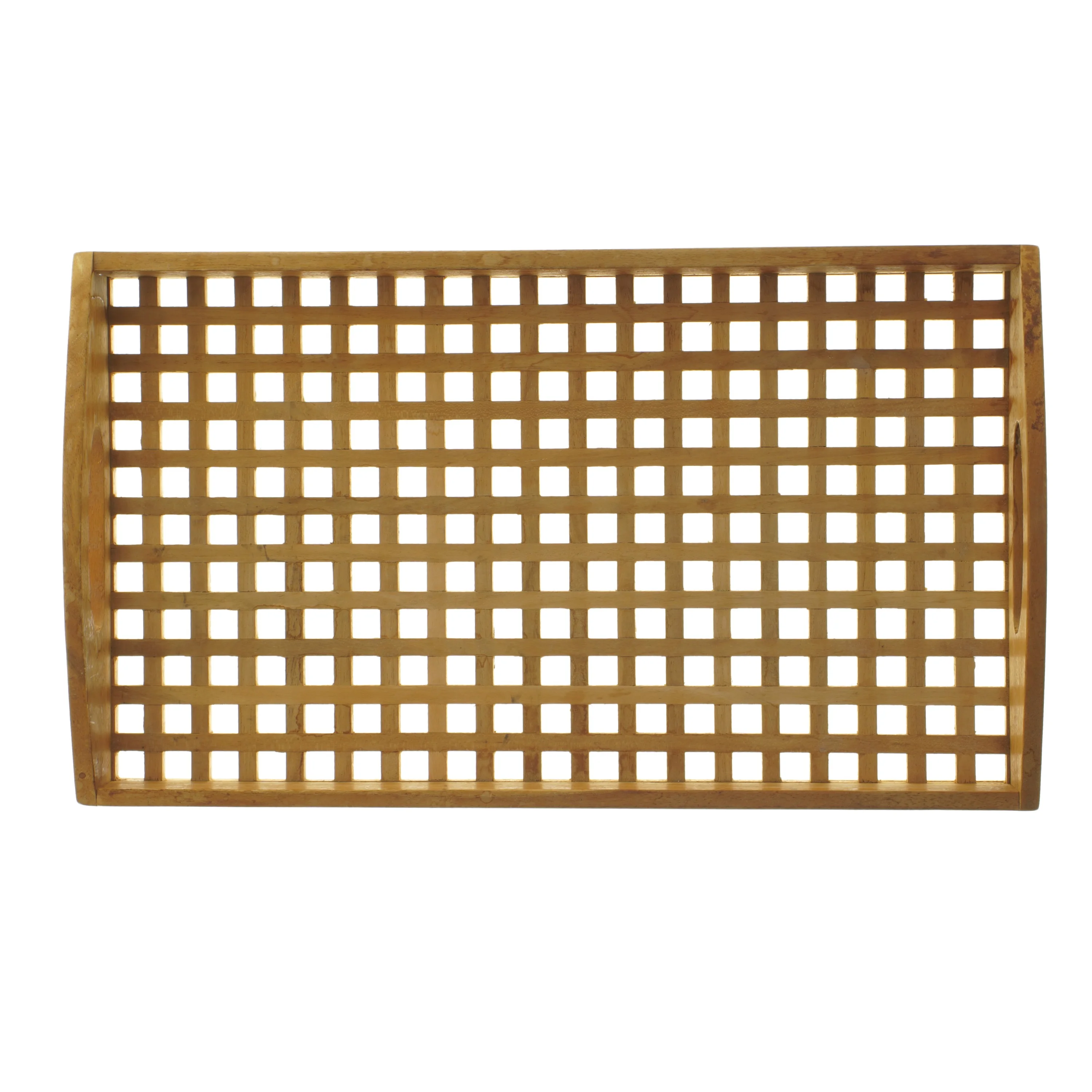 Træbakke med håndtag (str. 49x29x5 cm)