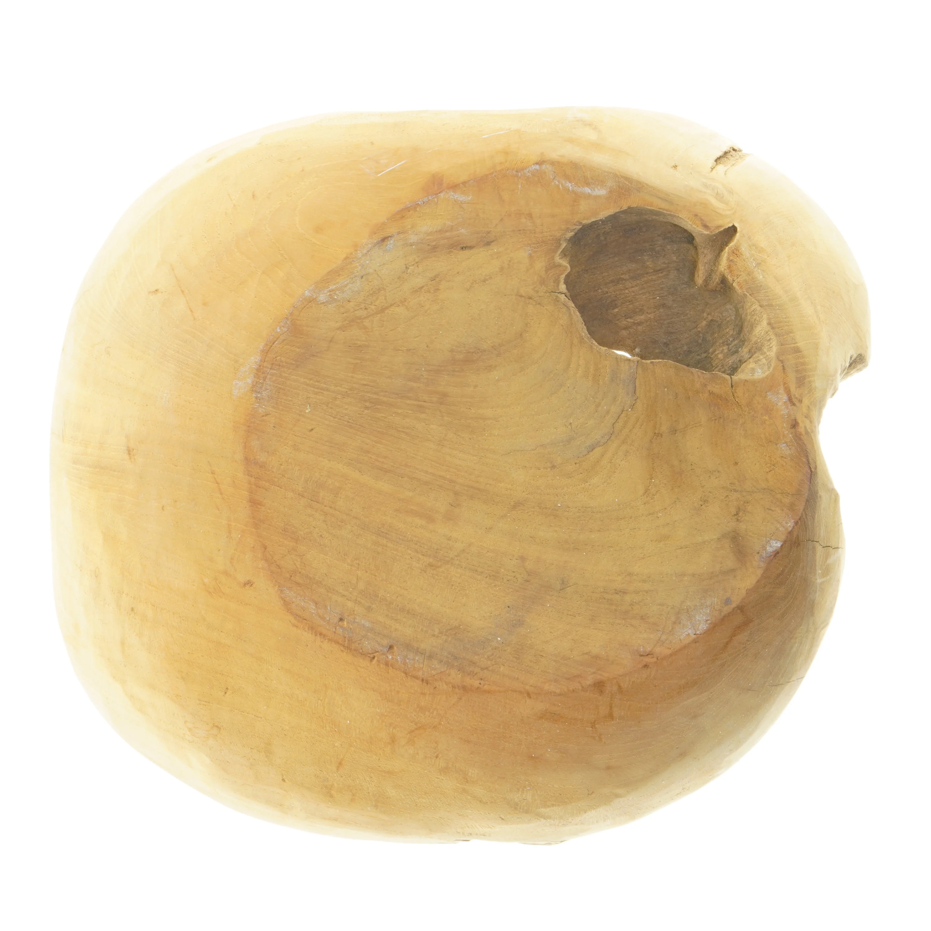 Naturlig træskulptur dekorationsskål (str. 35 cm)