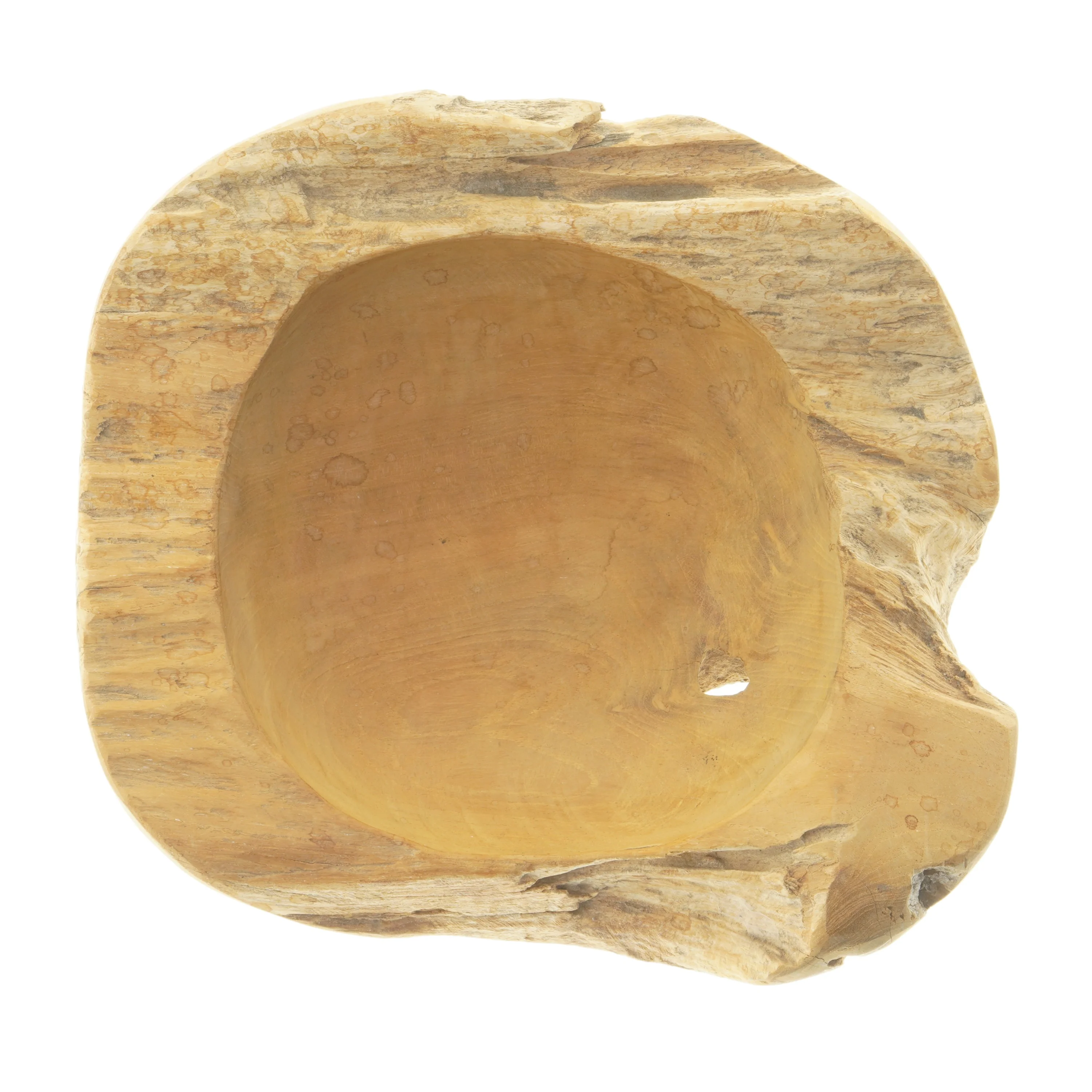 Naturlig træskulptur dekorationsskål (str. 35 cm)