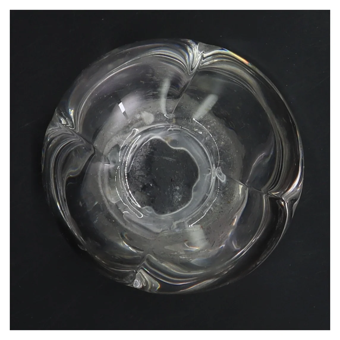 Glas lysestage formet som blomst (str. 10x8 cm)