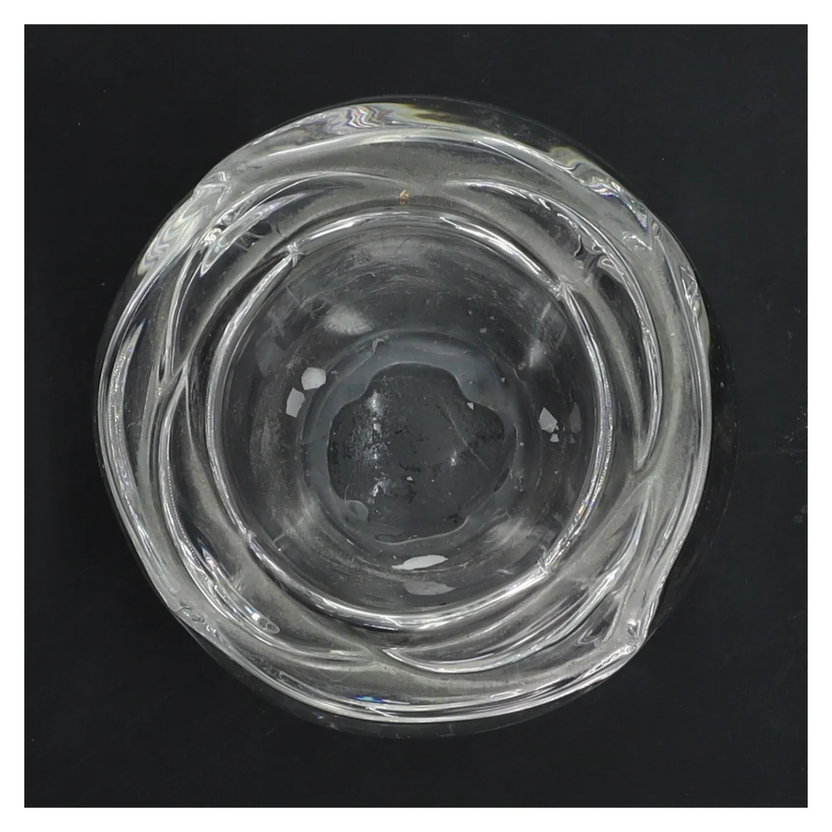 Glas lysestage formet som blomst (str. 10x8 cm)