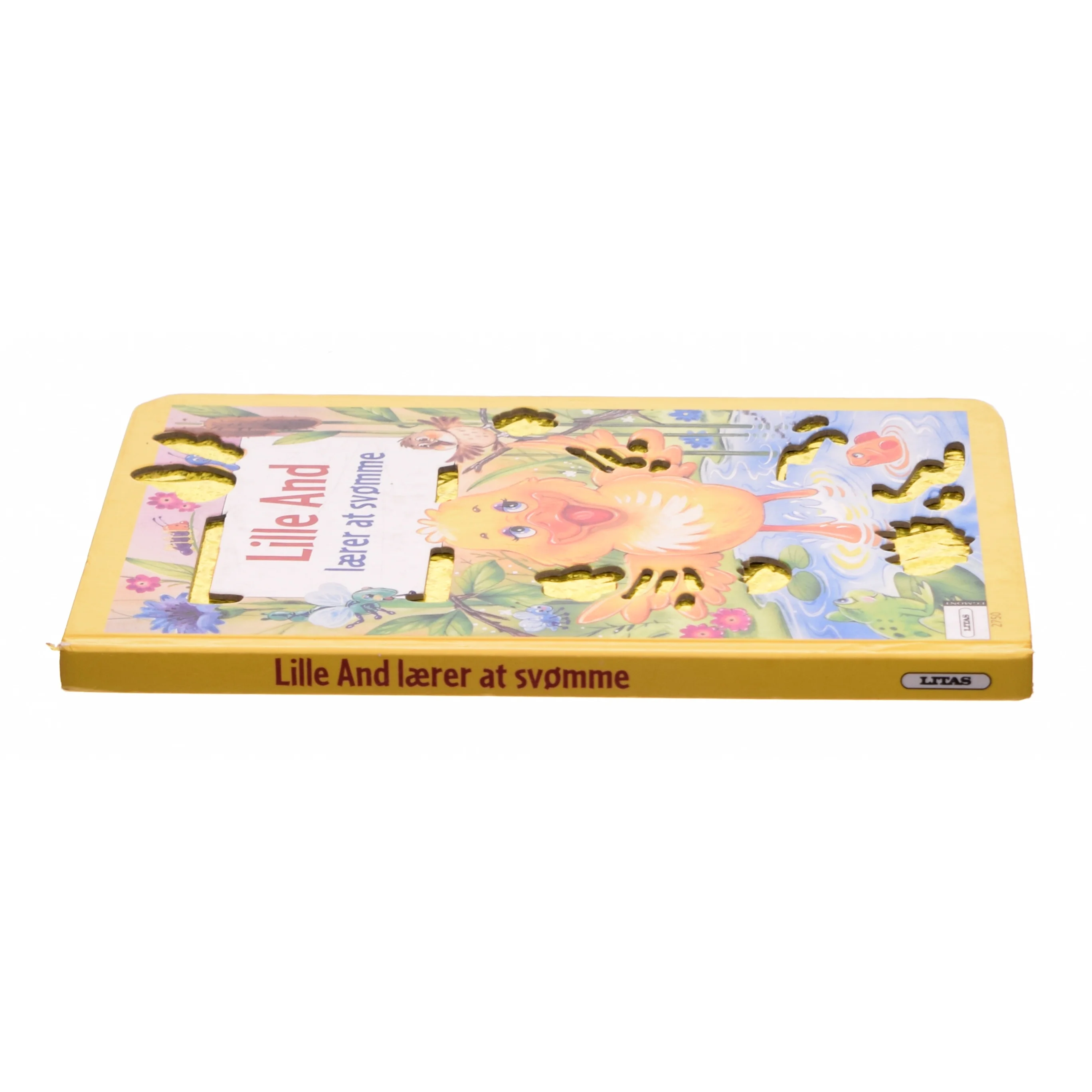 Lille And lærer at svømme