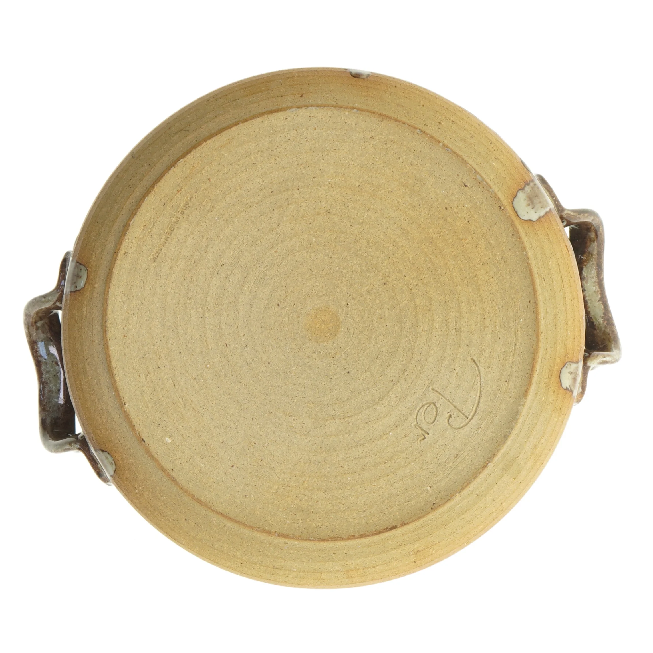 Keramisk fad med to håndtag (str. Ø 23 cm)