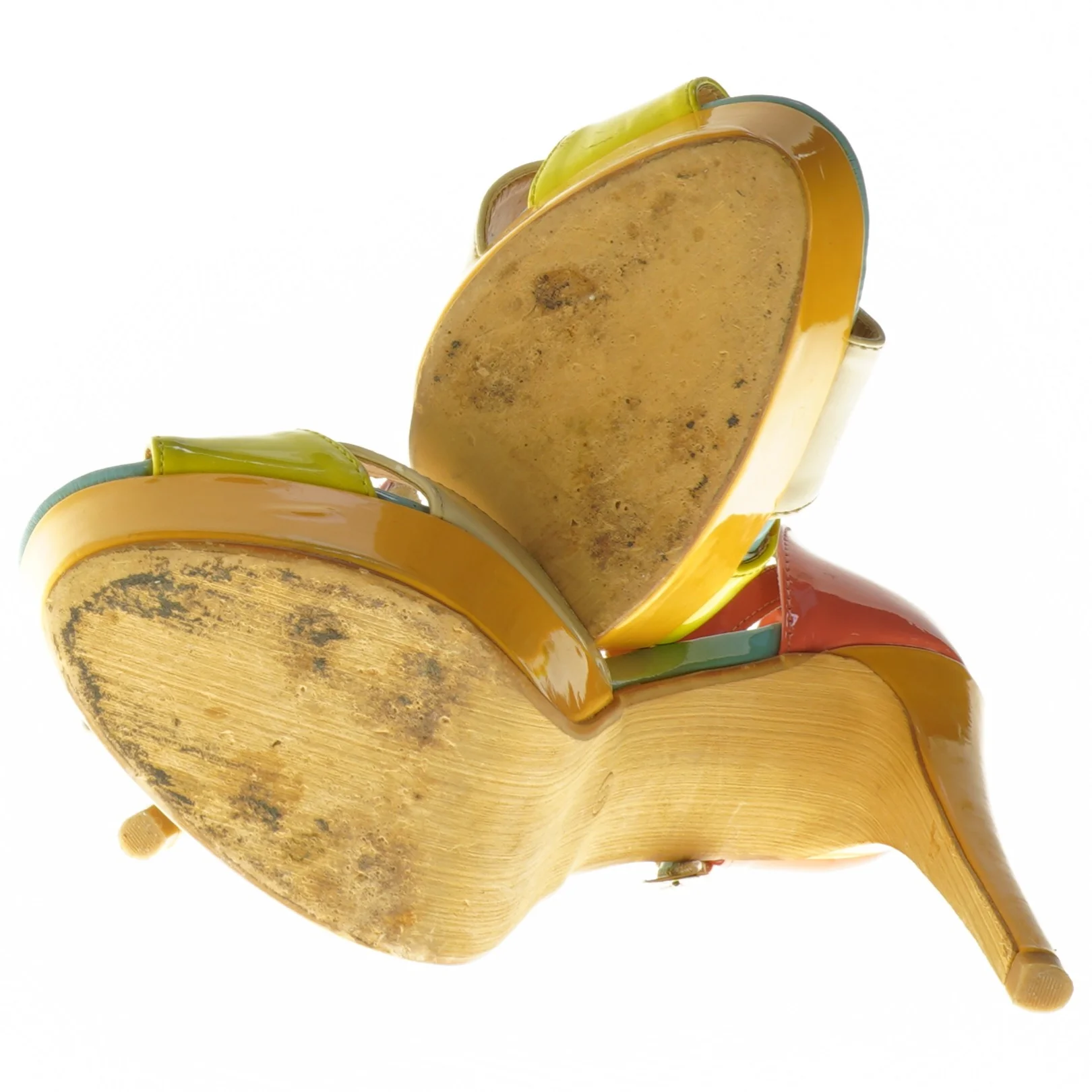 Farverige højhælede sandaler fra Spot On (str. 36-37 )