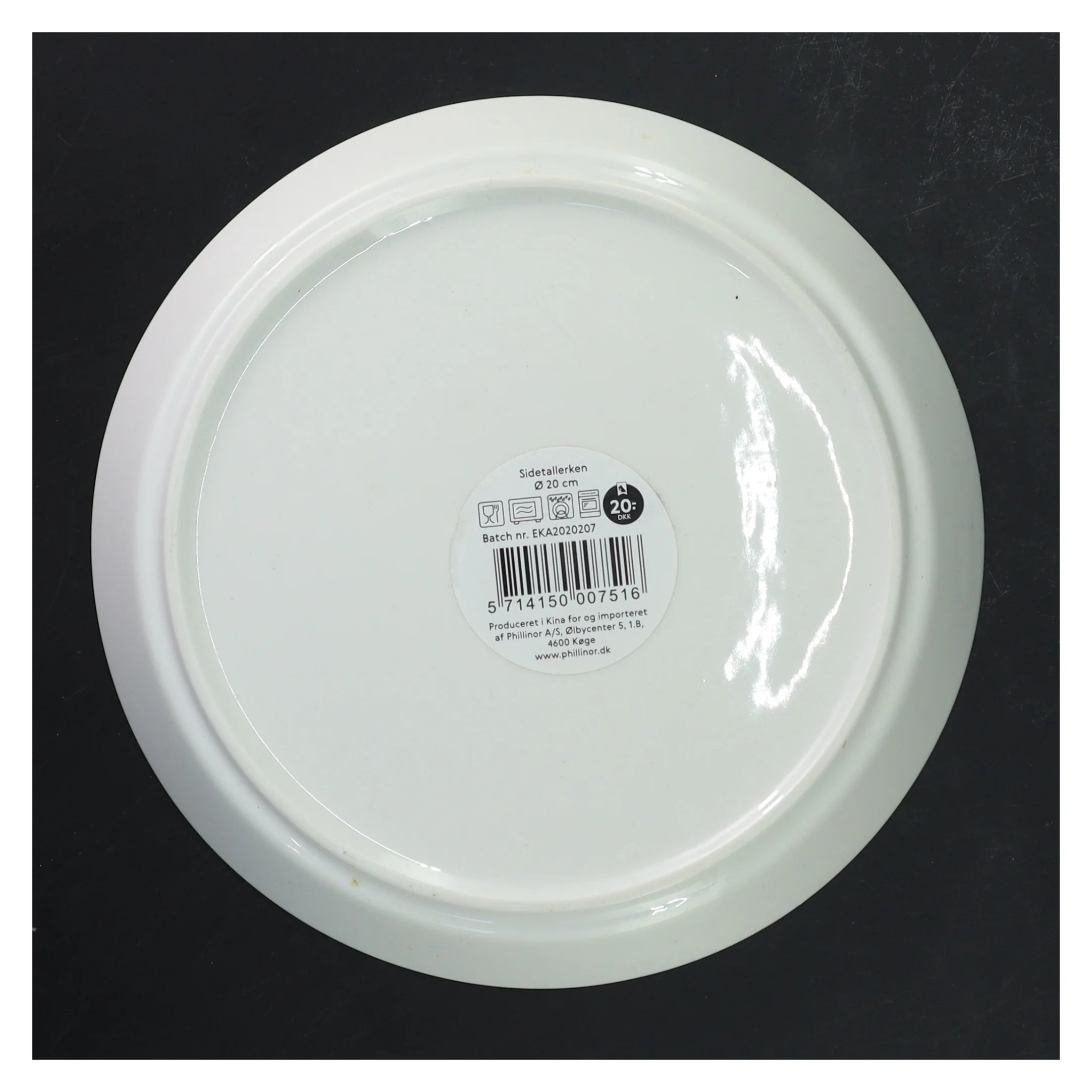 Hvid sidetallerken Ø 20 cm fra Netto (str. Ø 20 cm)