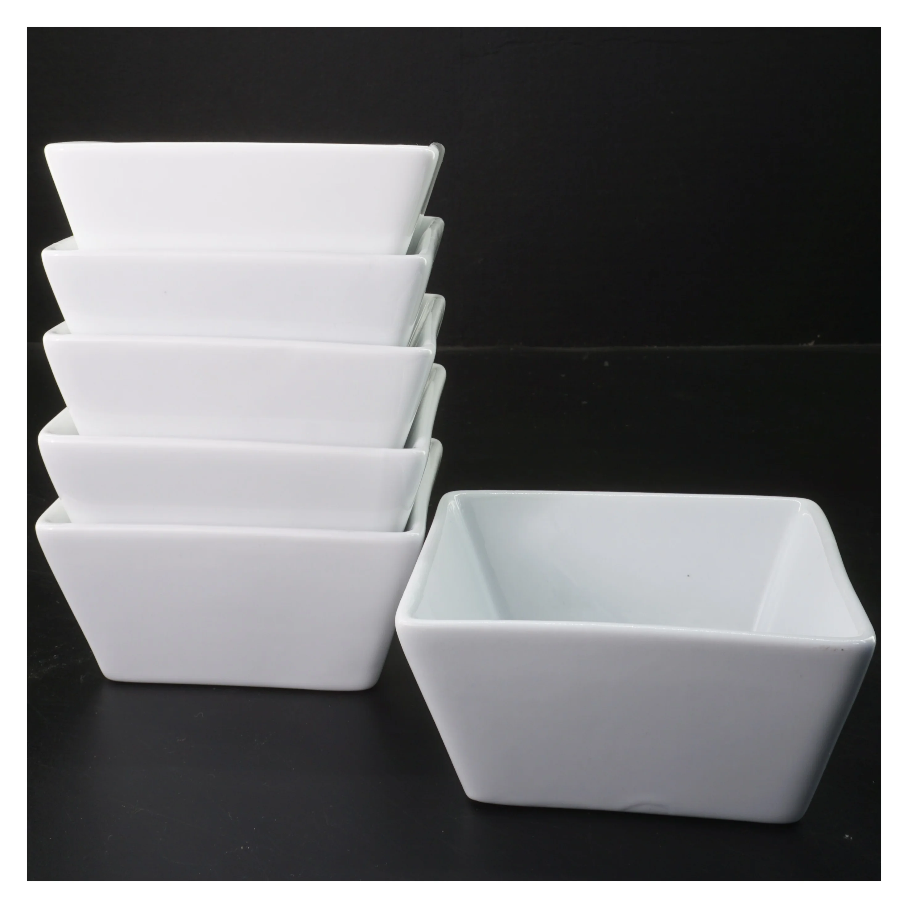 Porcelænsskåle, 6 stk. 12x12 cm fra Aida (str. 6 stk 12x12 cm)