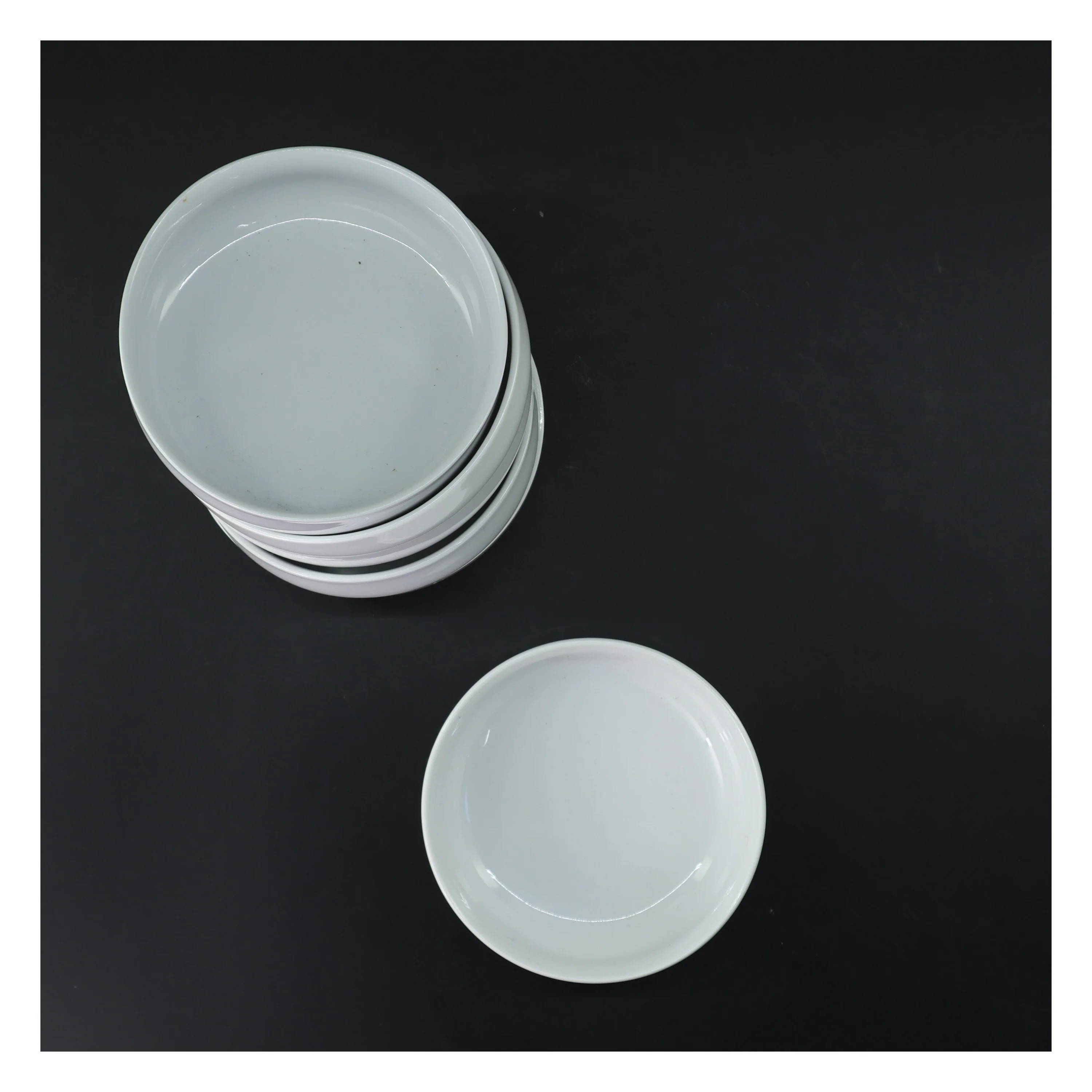 Sæt med 6 hvide skåle (str. 6 stk Ø 13 cm)