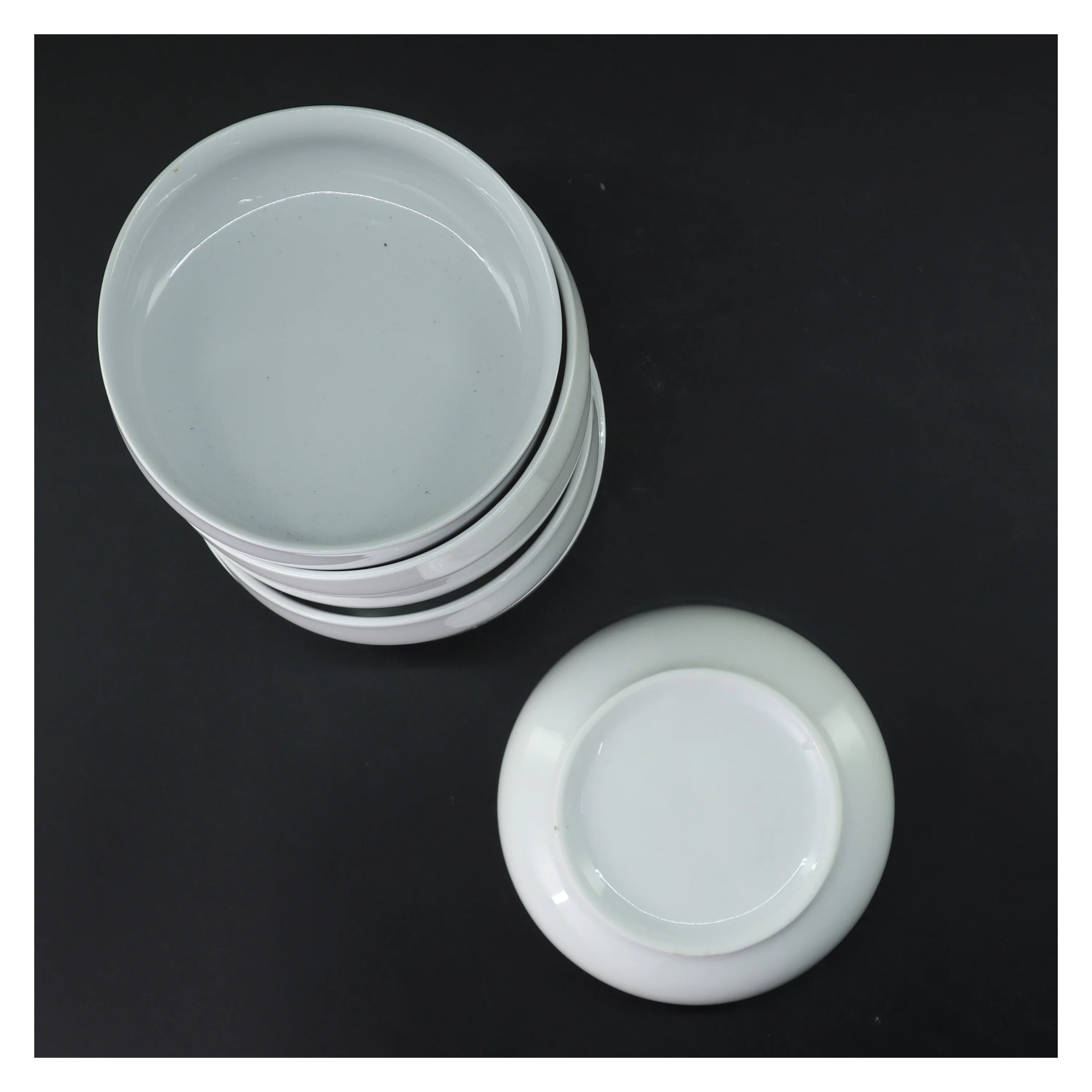 Sæt med 6 hvide skåle (str. 6 stk Ø 13 cm)