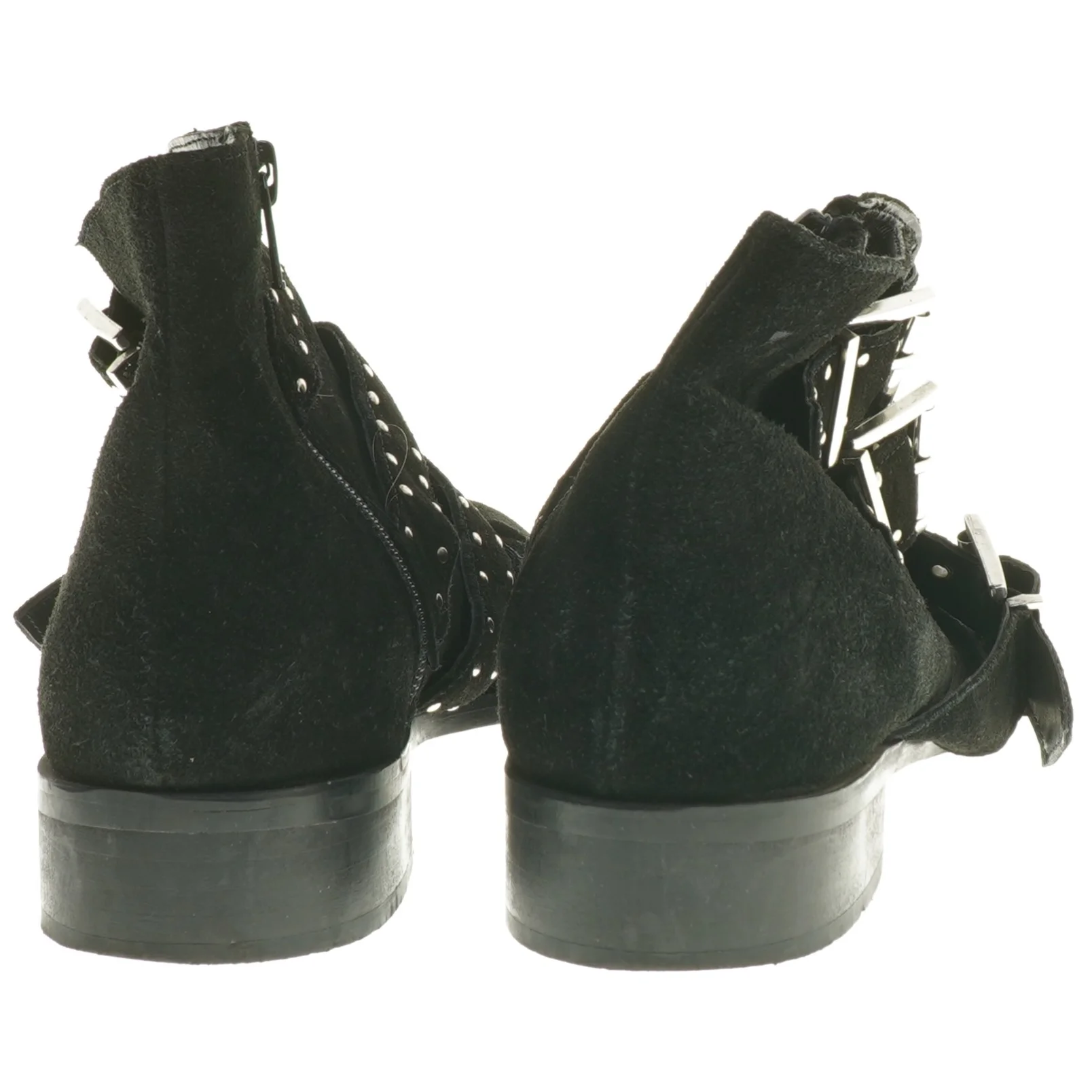 Sort ankelstøvle med spænder fra Topshop (str. 40 )