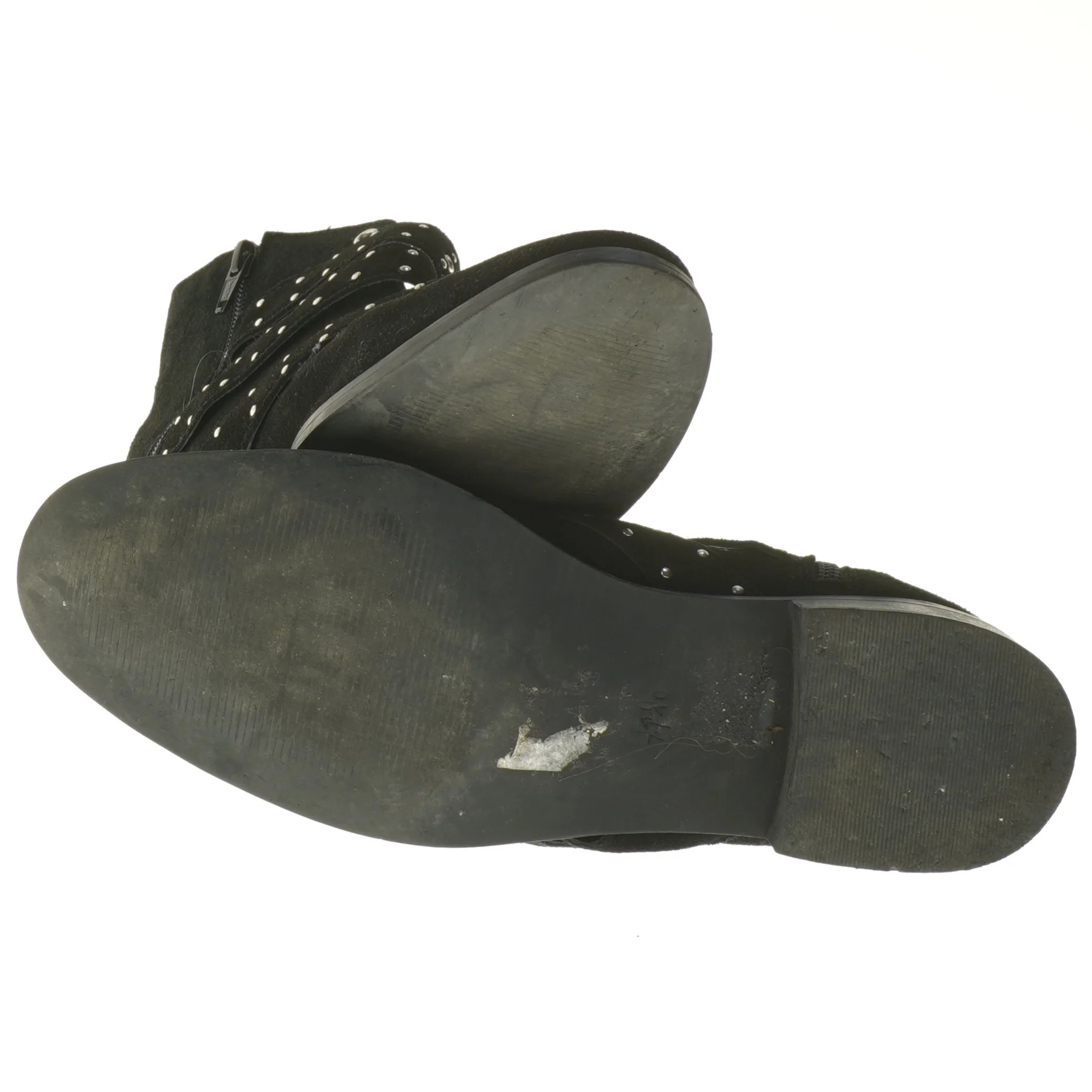 Sort ankelstøvle med spænder fra Topshop (str. 40 )