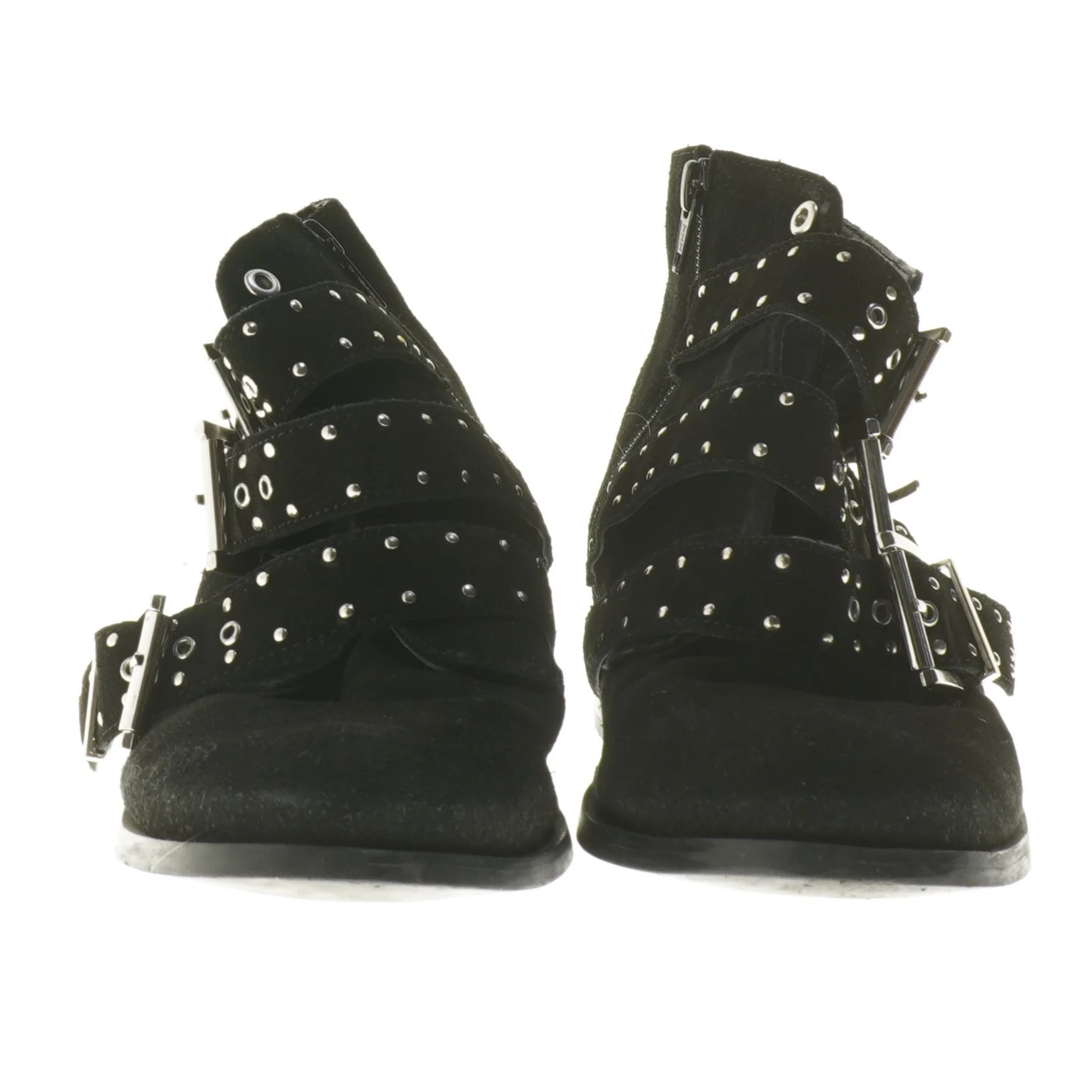 Sort ankelstøvle med spænder fra Topshop (str. 40 )