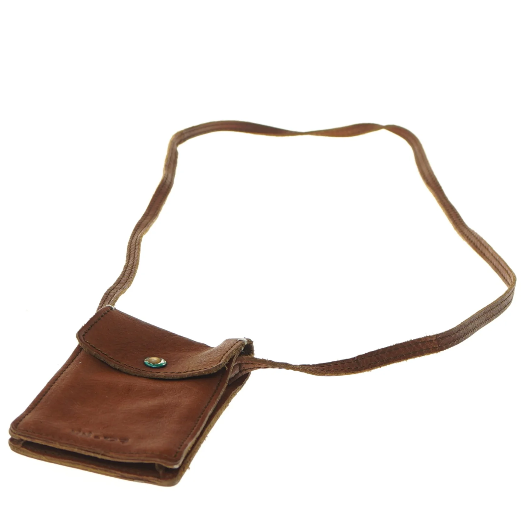 Lille lædertaske med rem (str. 13x8 cm)