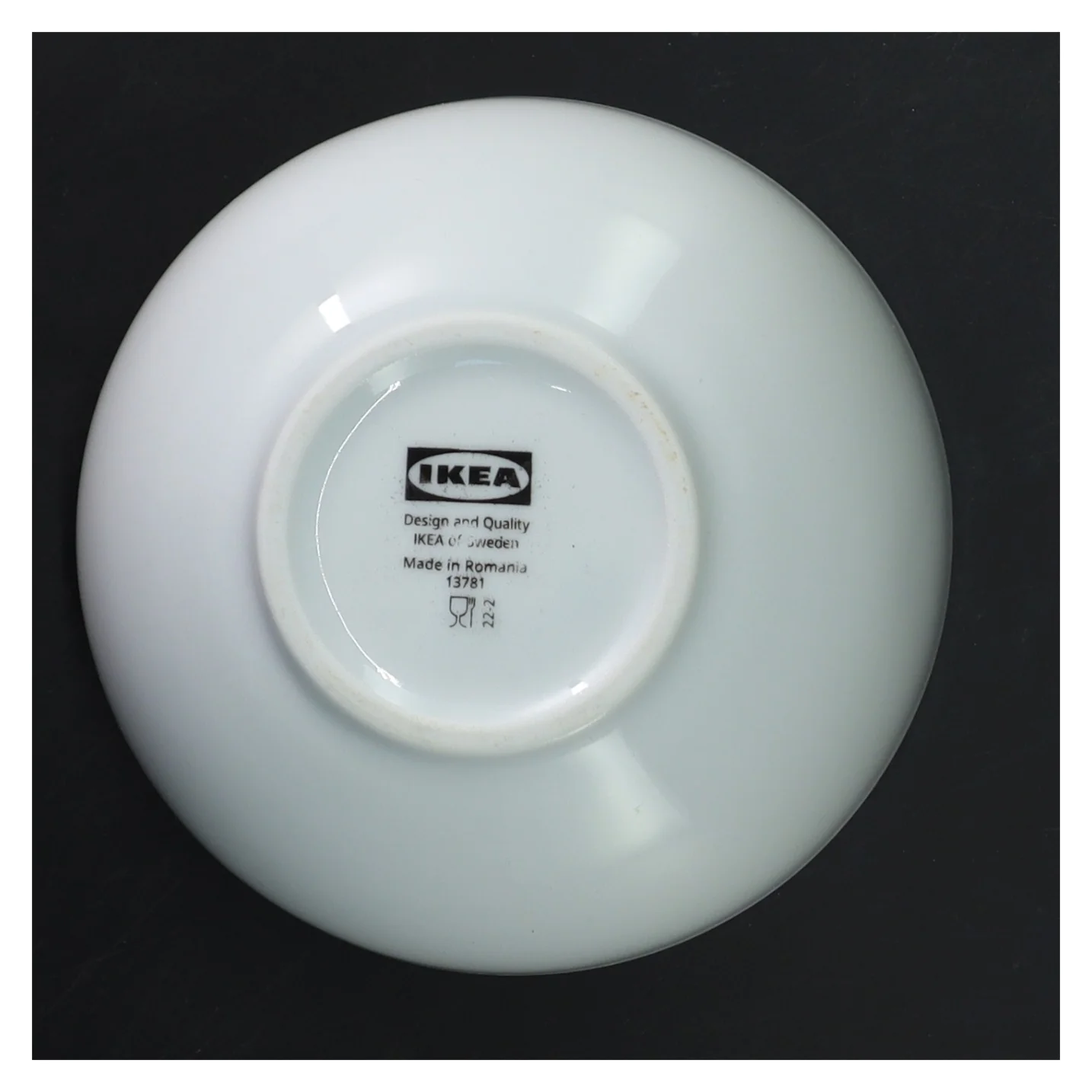 Hvid skål Ø 13 cm fra IKEA (str. Ø 13 cm)