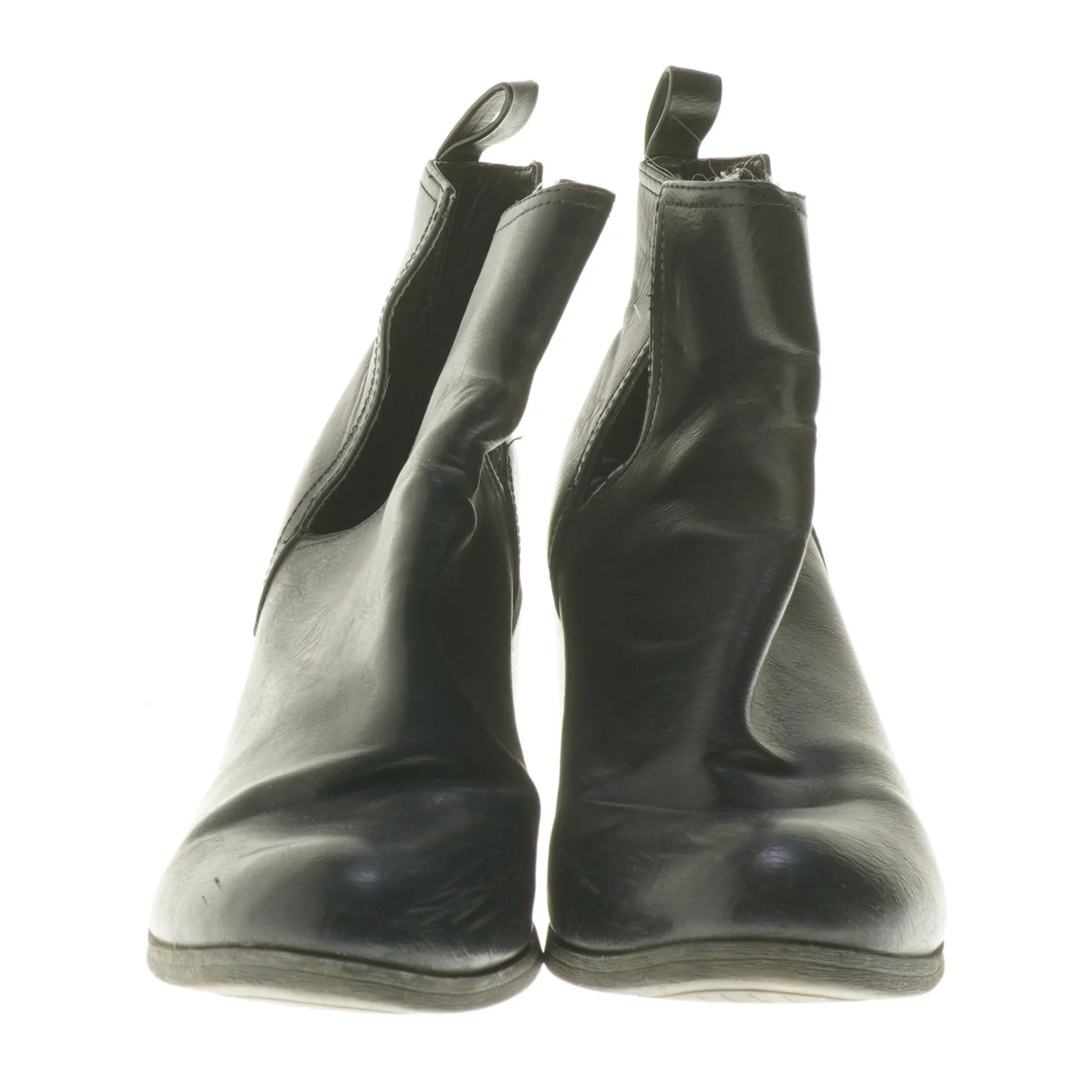 Sort ankelstøvler med hæl (str. fod 25 cm)